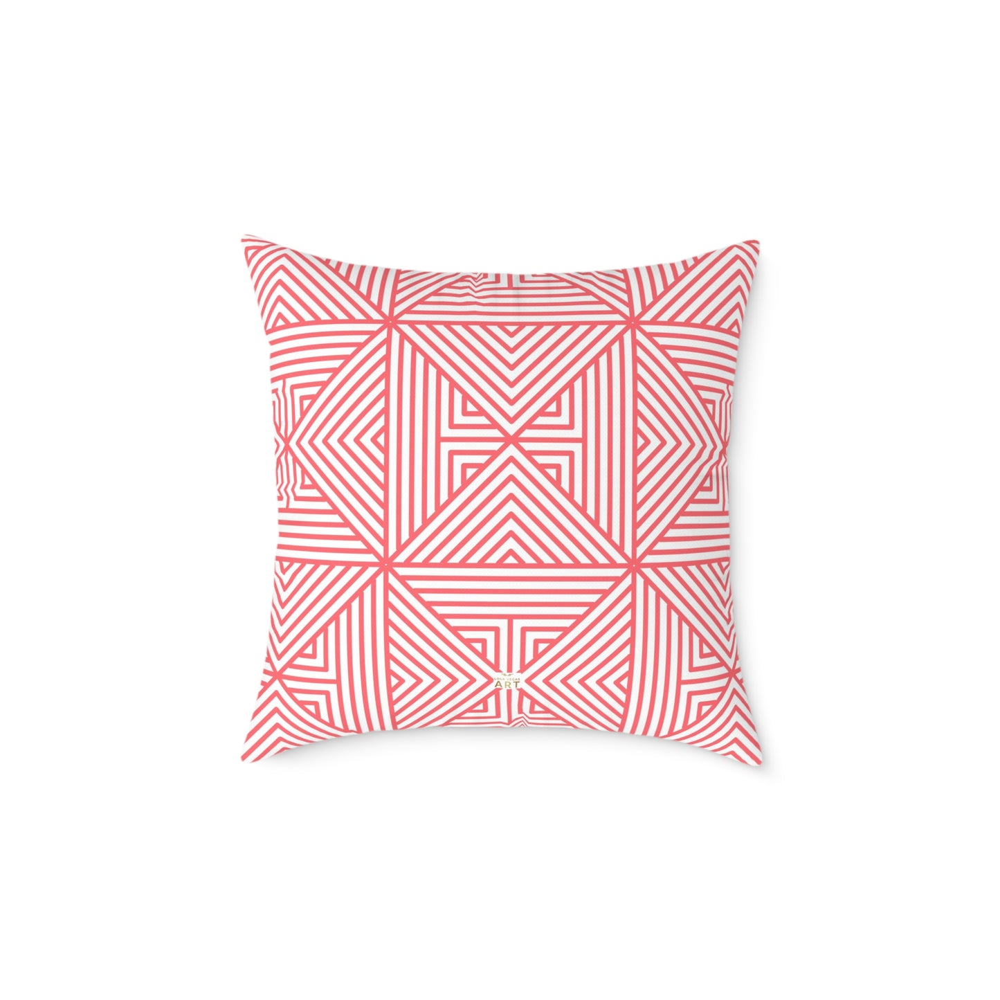 Geometric Coral Maze Pattern Pillow | Square Throw Pillow, Modern Home Decor, Accent Cushion, Stylish Gift, Couch Pillow, Boho Pillow