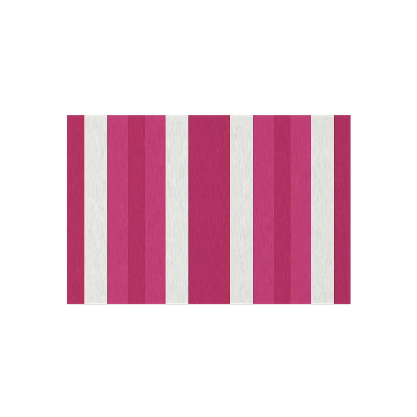 Pink and White Striped Outdoor/Indoor Rug | Patio Mat, Sunroom Deck