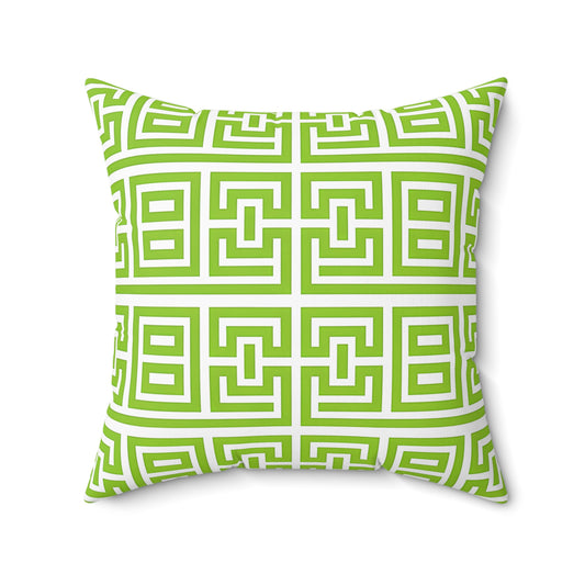 Lively Geometric Patterned Square Pillow, Stylish Accent Cushion for Home Decor, Modern Throw Pillow, Gift for Housewarming, Spring Decor