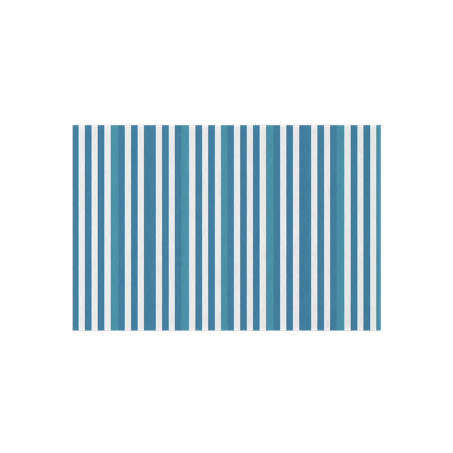 Blue White Striped Outdoor/indoor Rug | Patio Door Mat