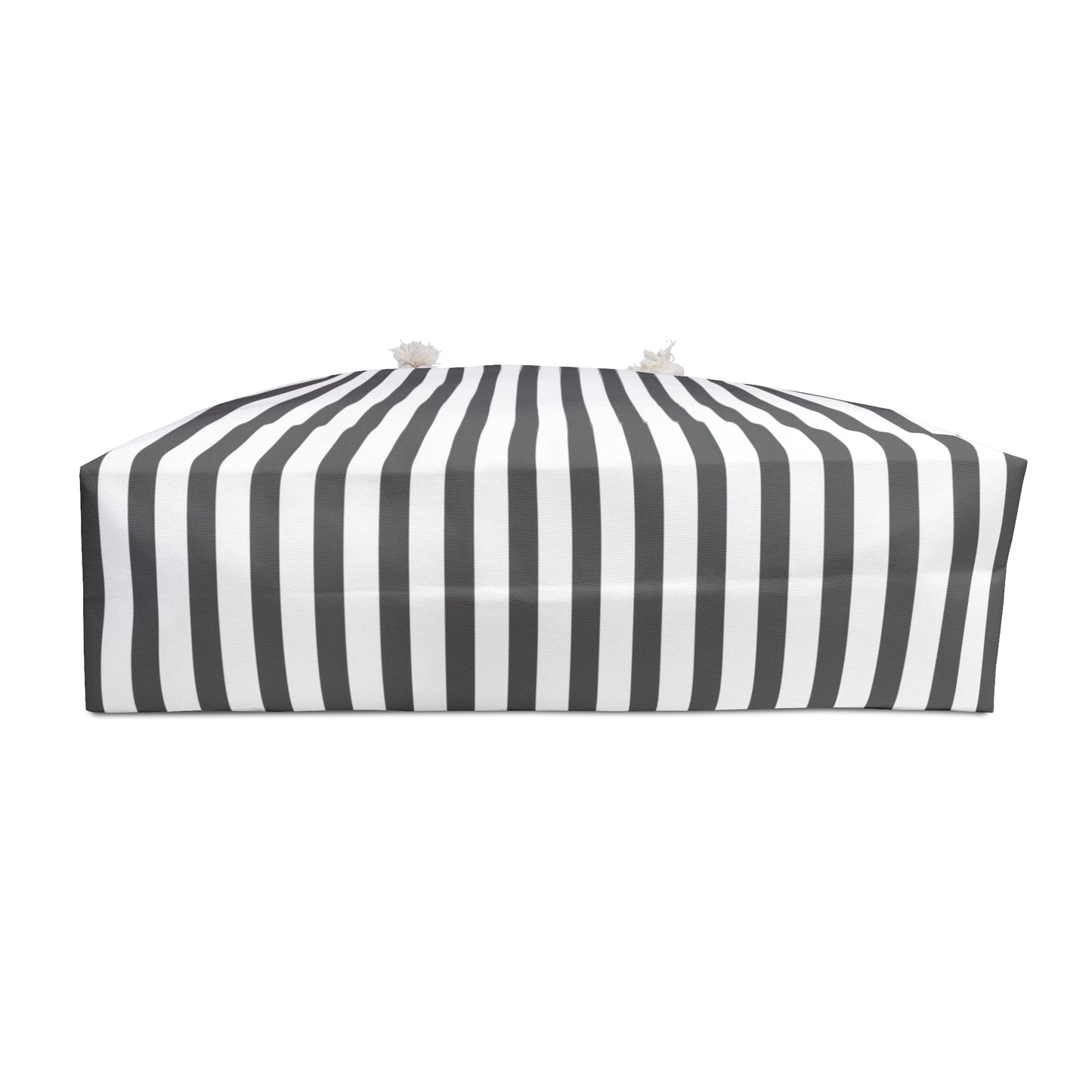 Dark Gray Stylish Striped Weekender Bag for Travel, Beach, Gym, Overnight, Eco-Friendly Tote, Coastal Bag, Preppy Tote Bag