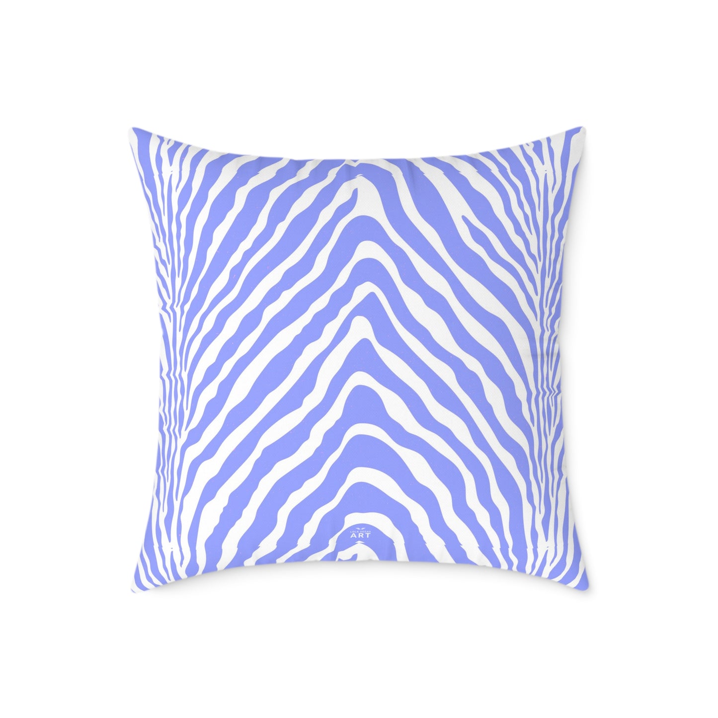 Lavender Zebra Stripe Square Pillow | Animal Print Cushion