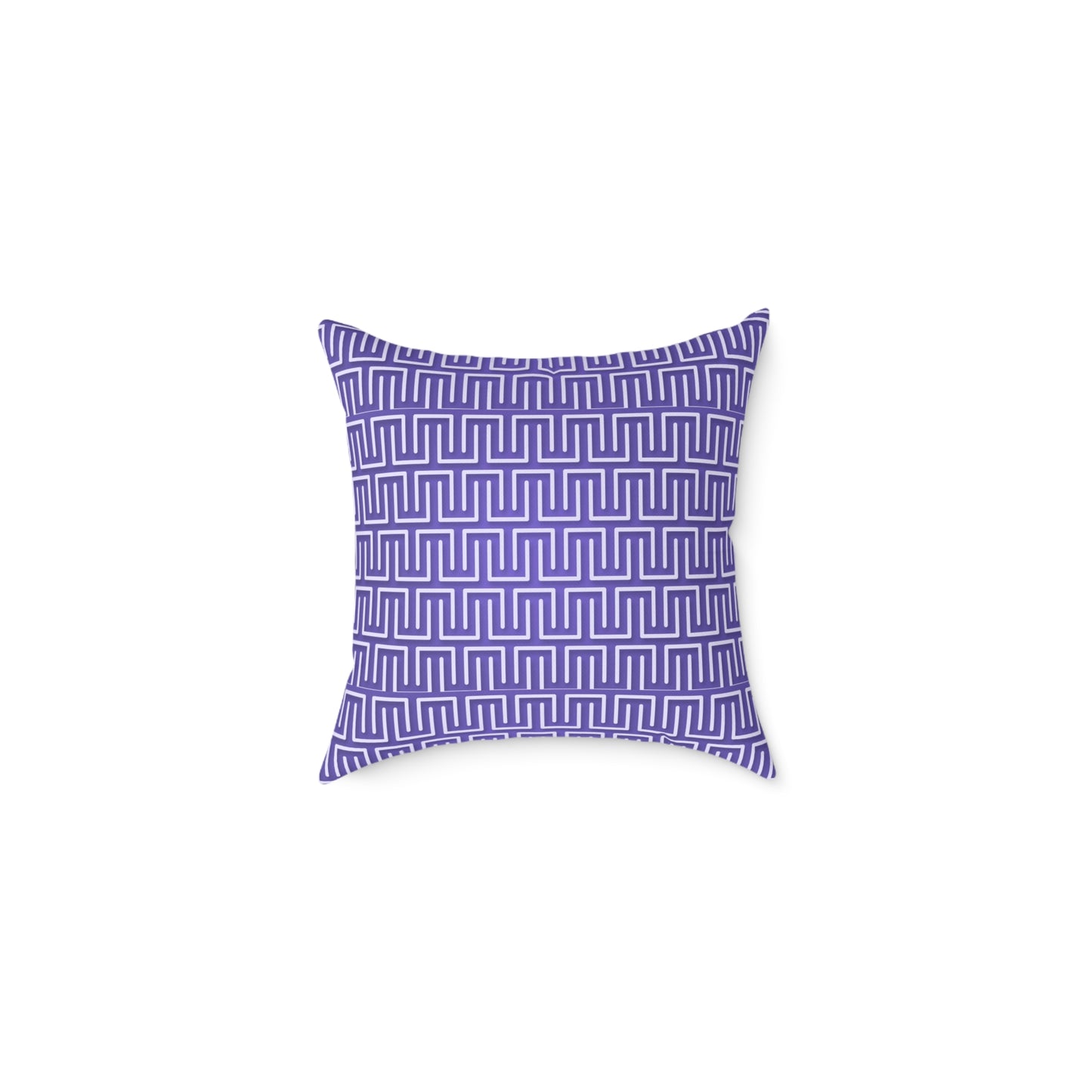 Geometric Maze Pattern Pillow | Purple Greek Key Throw Pillow