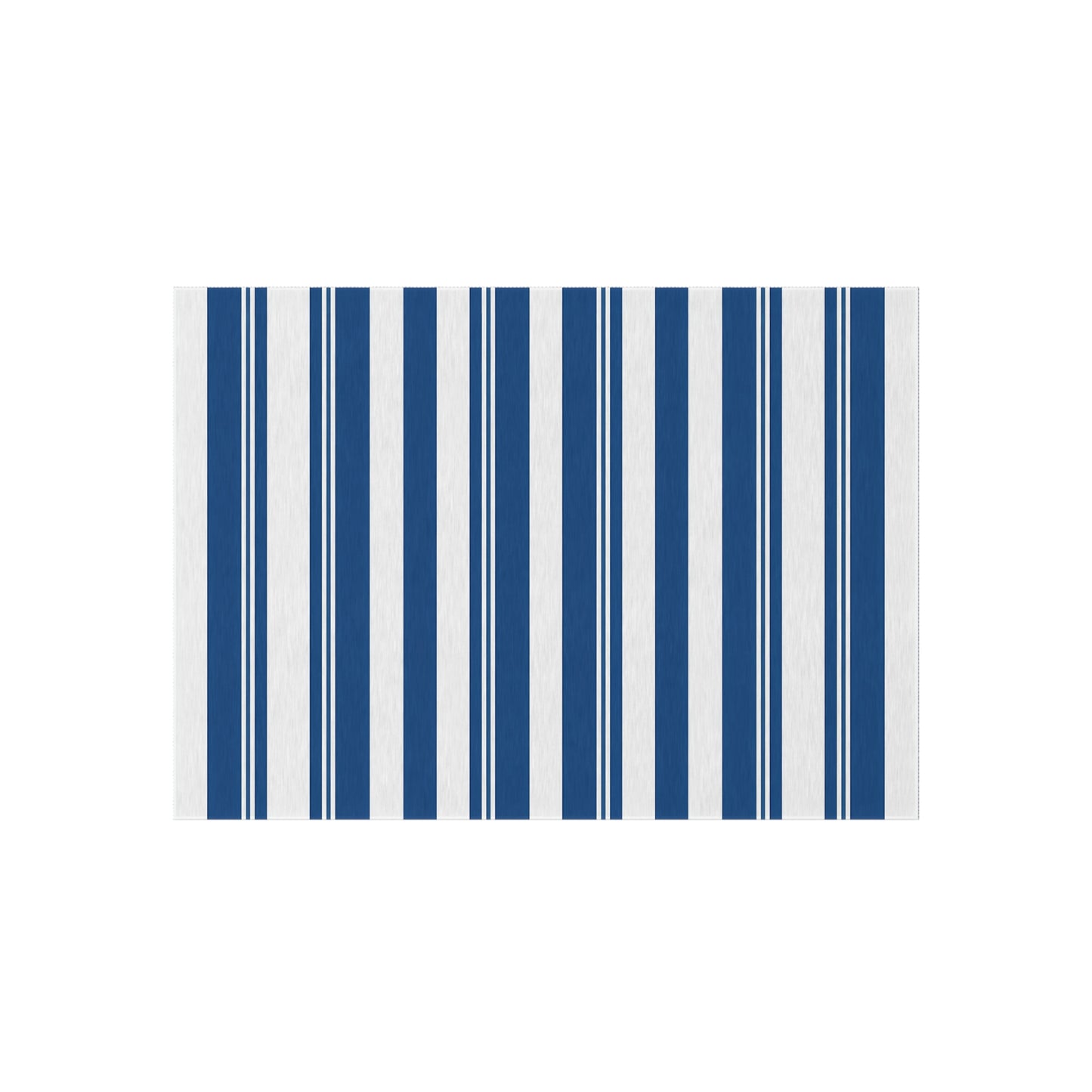 Navy Blue Stripe Outdoor/Indoor Rug | Patio Deck Mat