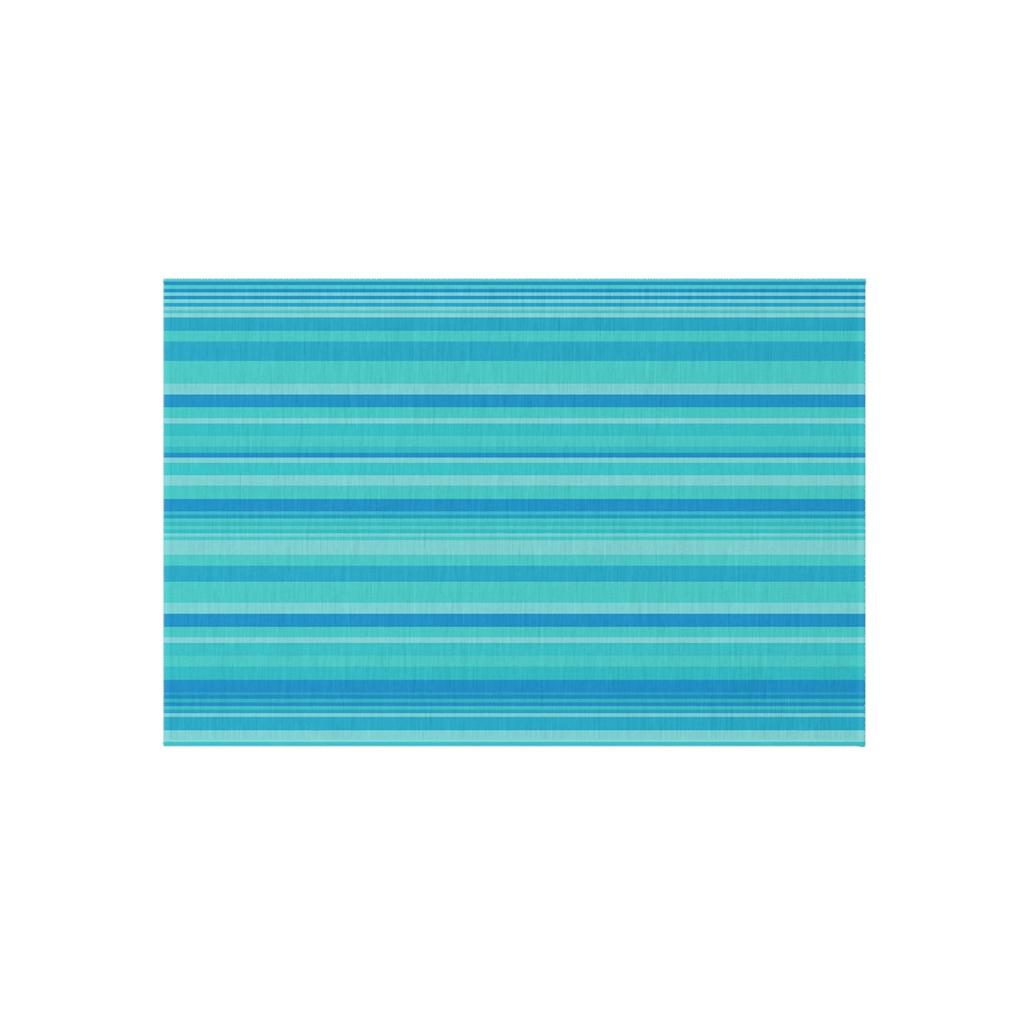 Blue Striped Beach Stripe Outdoor Rug | Patio Mat