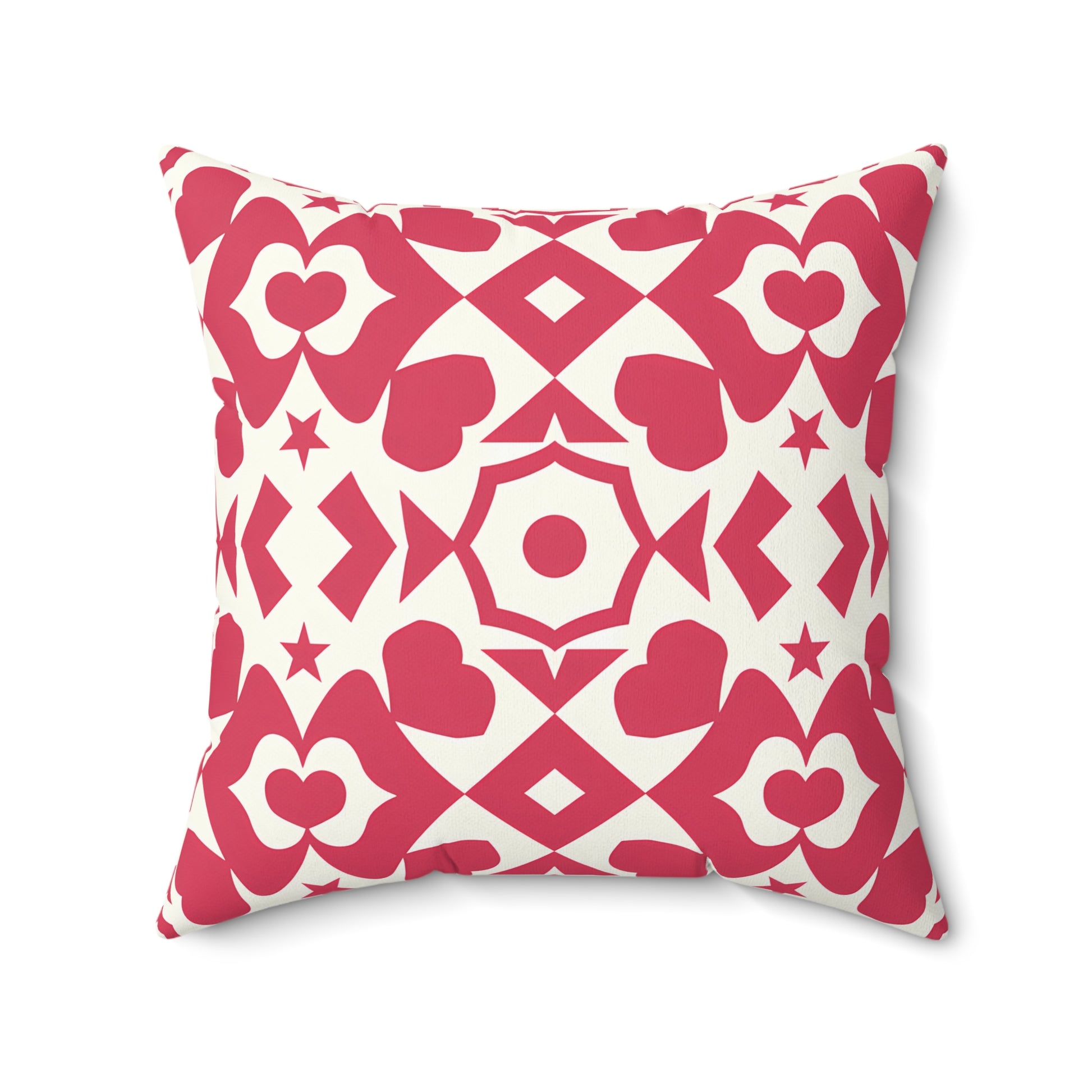 Romantic Heart Pattern Pillow, Cozy Home Decor for Valentine's Day, Gift for Loved Ones, Decorative Cushion, Heartfelt Accent Pillow - LOLA VEGAS ART