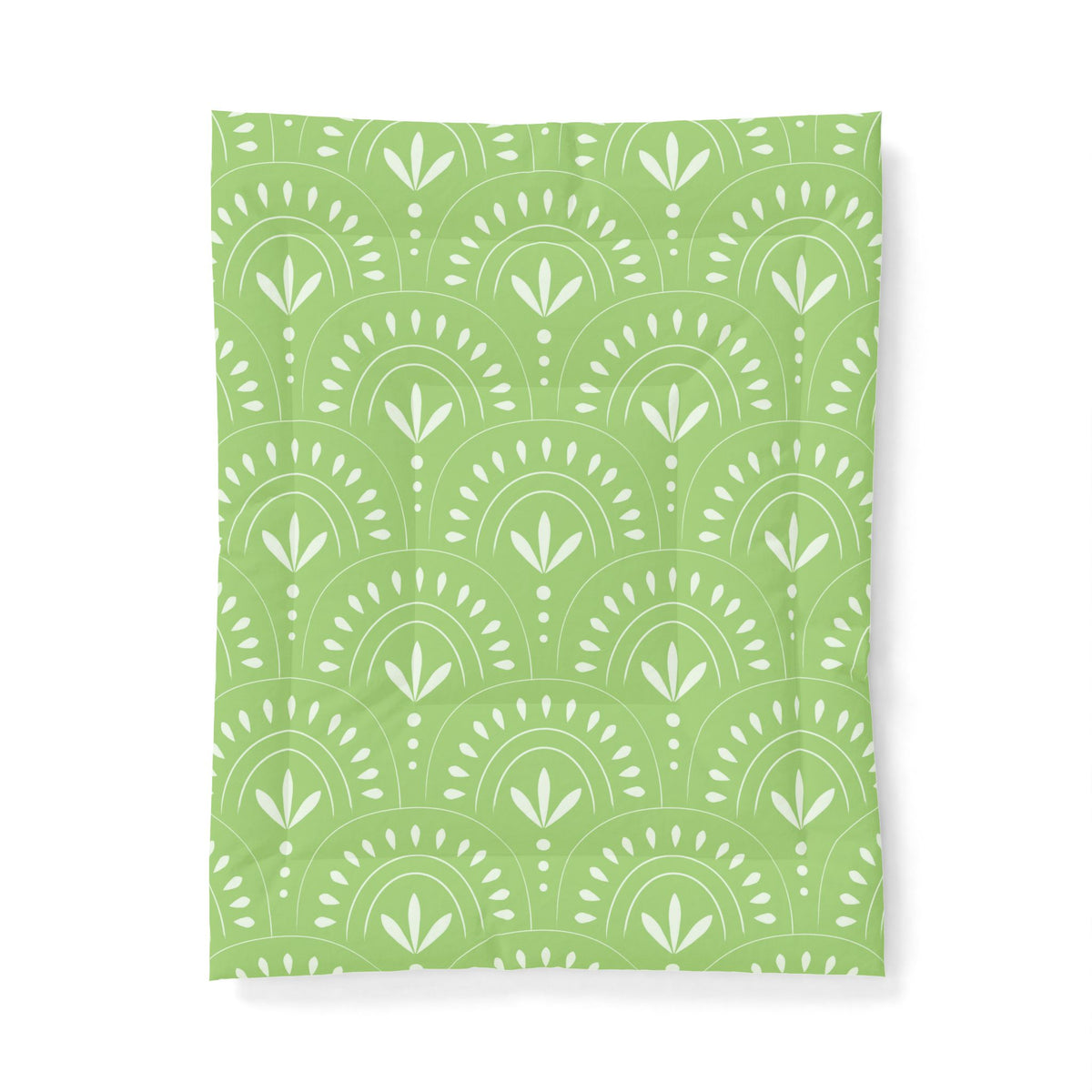 Green Boho Floral Pattern Comforter | Cotton Comforter