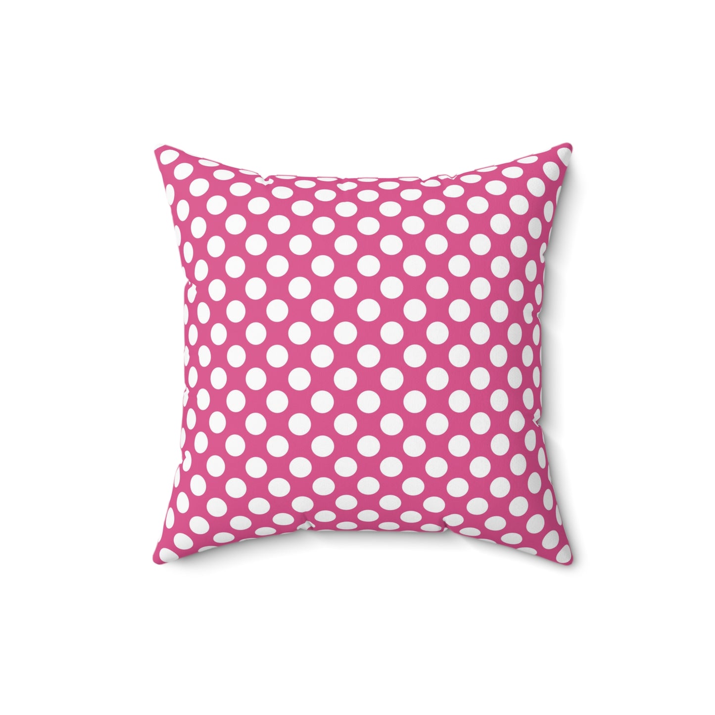 Pink Polka Dot Decorative Pillow, Colorful Home Decor, Cozy Cushion for Living Room, Gift for Her, Bright Modern Design, Midcentury Modern