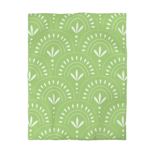 Botanical Pattern Microfiber Duvet Cover Set | Eco-Friendly Bedding for Cozy Bedrooms, Gift for Home Decor Lovers, Spring Refresh - LOLA VEGAS ART