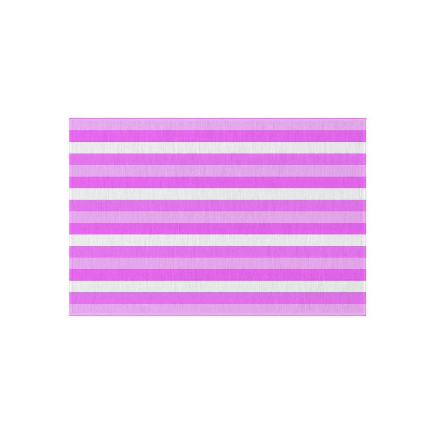 Pink and White Stripes Outdoor/Indoor Rug | Patio Mat, Poolside Striped Rug