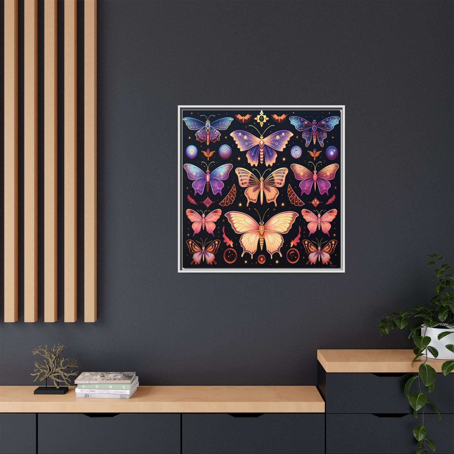 Colorful Butterfly Art Print, Framed Wall Decor, Butterfly Lover Gift, Nature Wall Art, Feminine Home Decor, Unique Birthday Gift - LOLA VEGAS ART