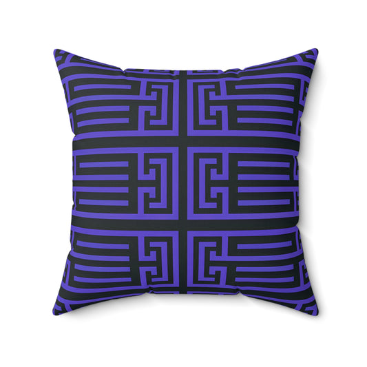 Modern Geometric Pillow, Decorative Accent Cushion for Living Room, Purple Black Throw Pillow, Unique Home Decor, Housewarming Gift