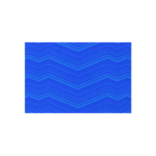 Blue Chevron Outdoor/Indoor Rug | Modern Patio Mat, Weather-Resistant