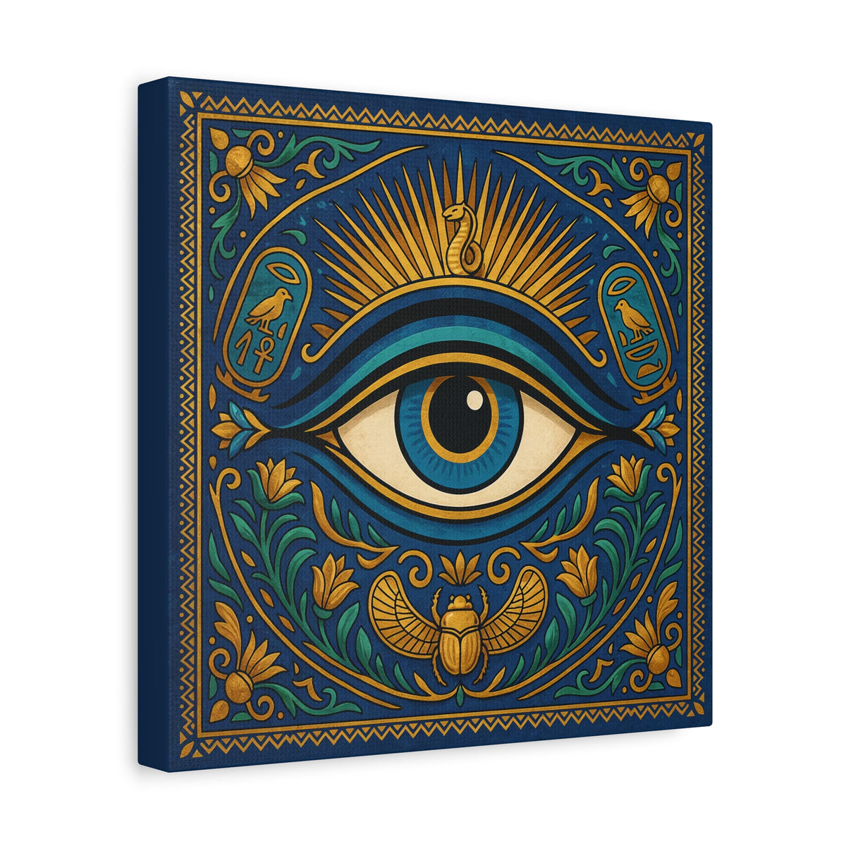 Eye of Horus Illustration Matte Canvas Egyptian Wall Art