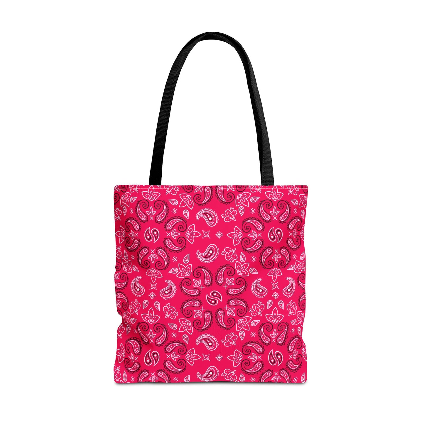 Rose-Red Paisley Pattern Tote Bag | All-Over Print