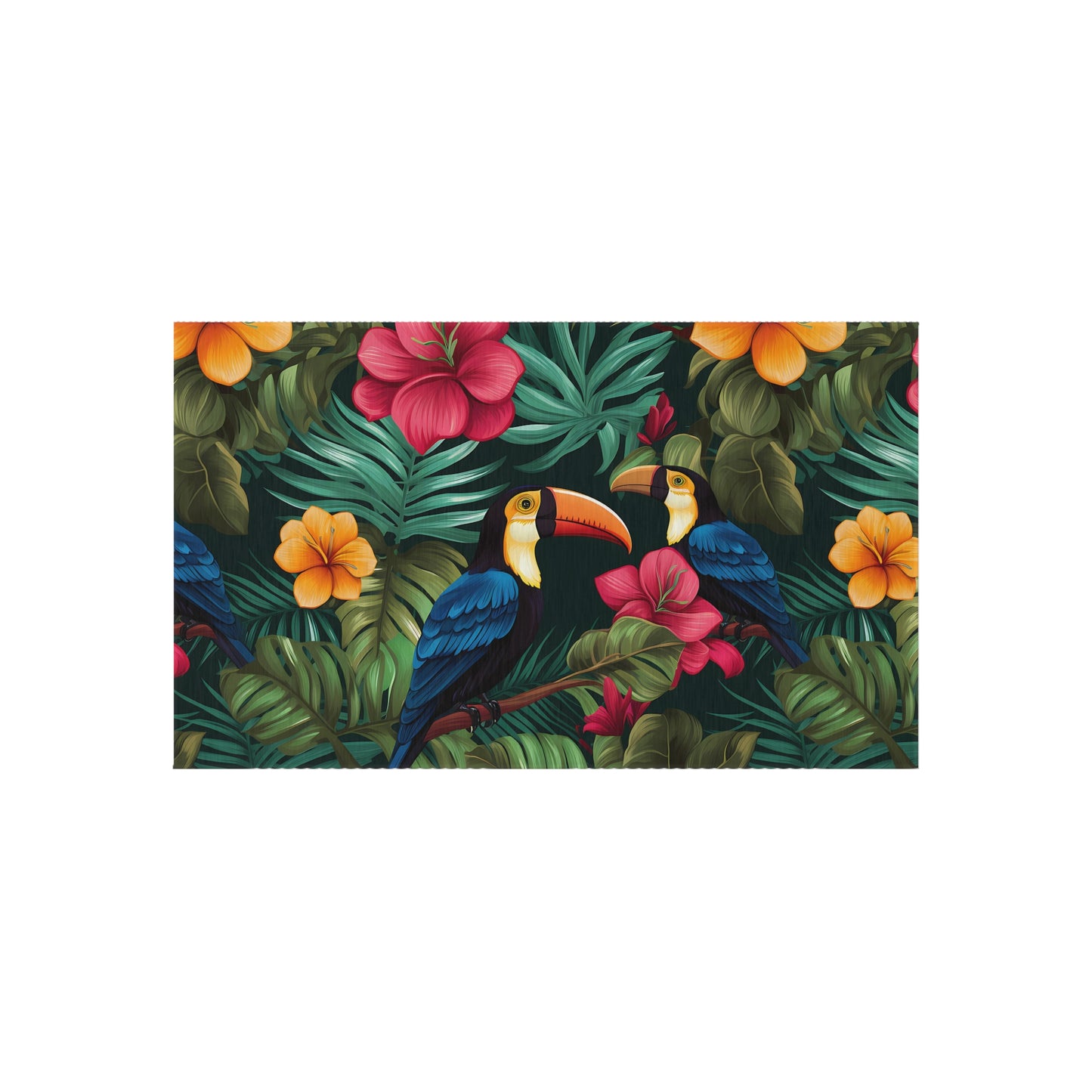 Vibrant Tropical Outdoor Rug - Perfect for Patios, Beach Decor, Summer Gatherings, Garden Parties, or Picnics, Floor Mat, Area Rug, Outdoor - LOLA VEGAS ART