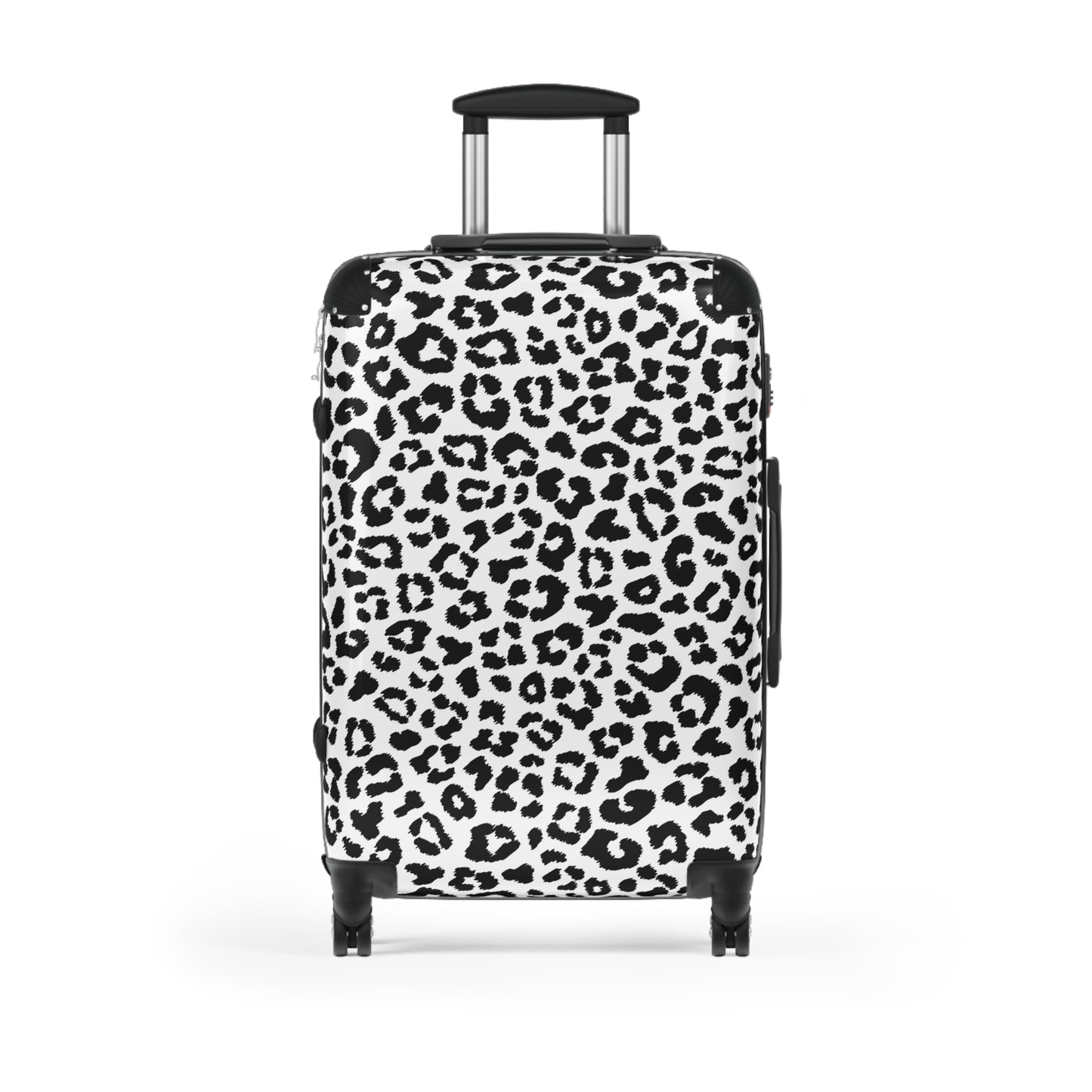 Black White Leopard Print Suitcase | Animal Print Luggage