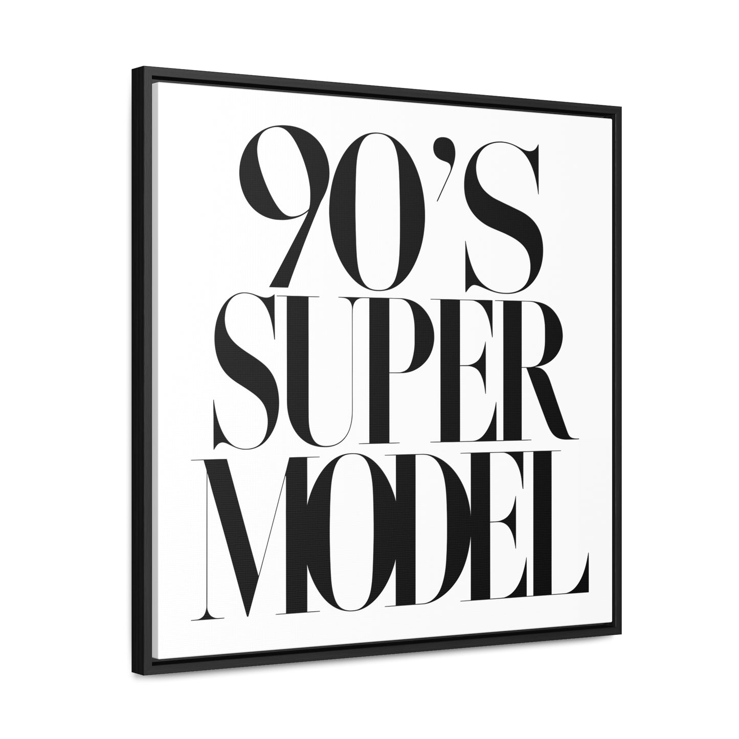 Canvas Wall Art, 90s Super Model Typography Square Frame Home Decor, Fashion Wall Decor Print, Black and White Art Print, Modern Fashion