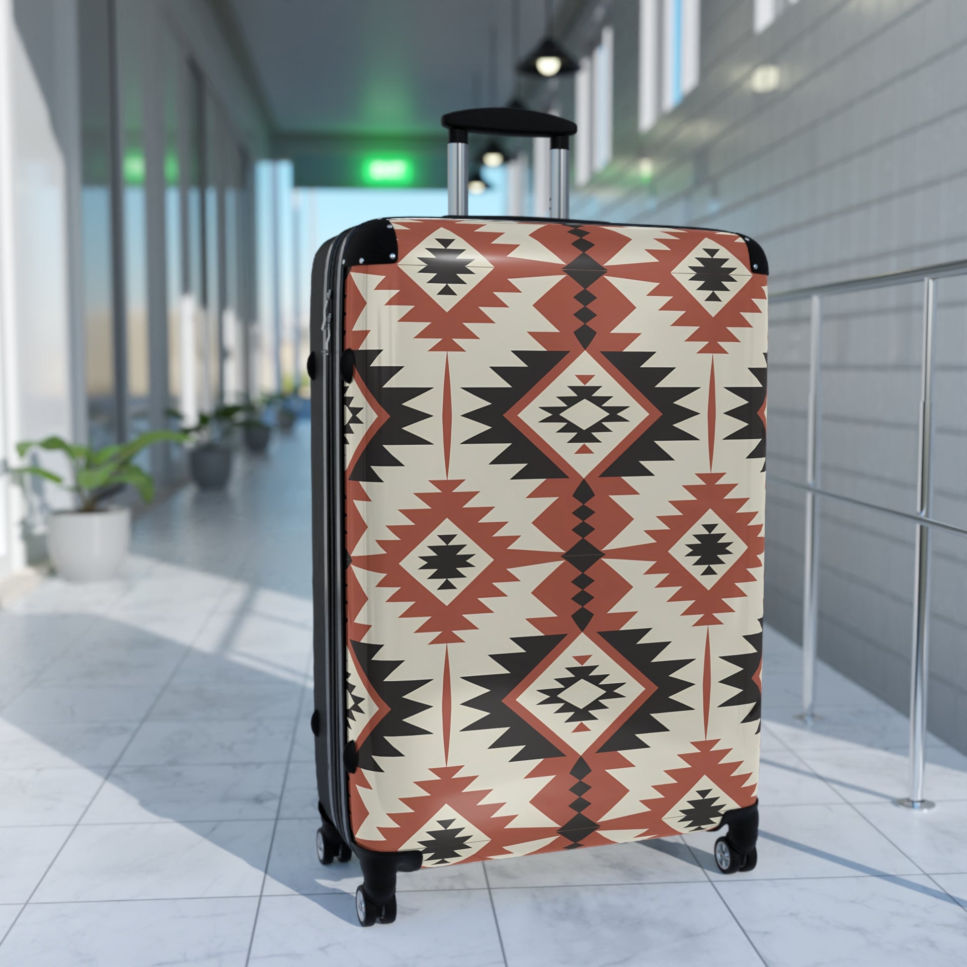 Bohemian Patterned Suitcase, Travel Luggage, Unique Gift for Travelers, Vacation Gear, Stylish Rolling Bag, Adventure Ready - LOLA VEGAS ART