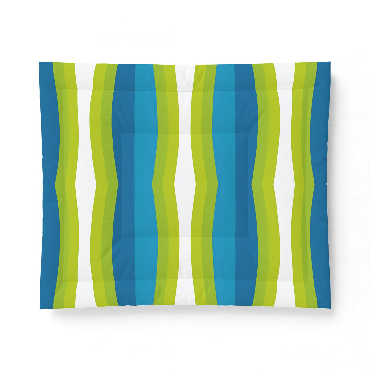 Blue Green Striped Wave Comforter | Cotton Comforter