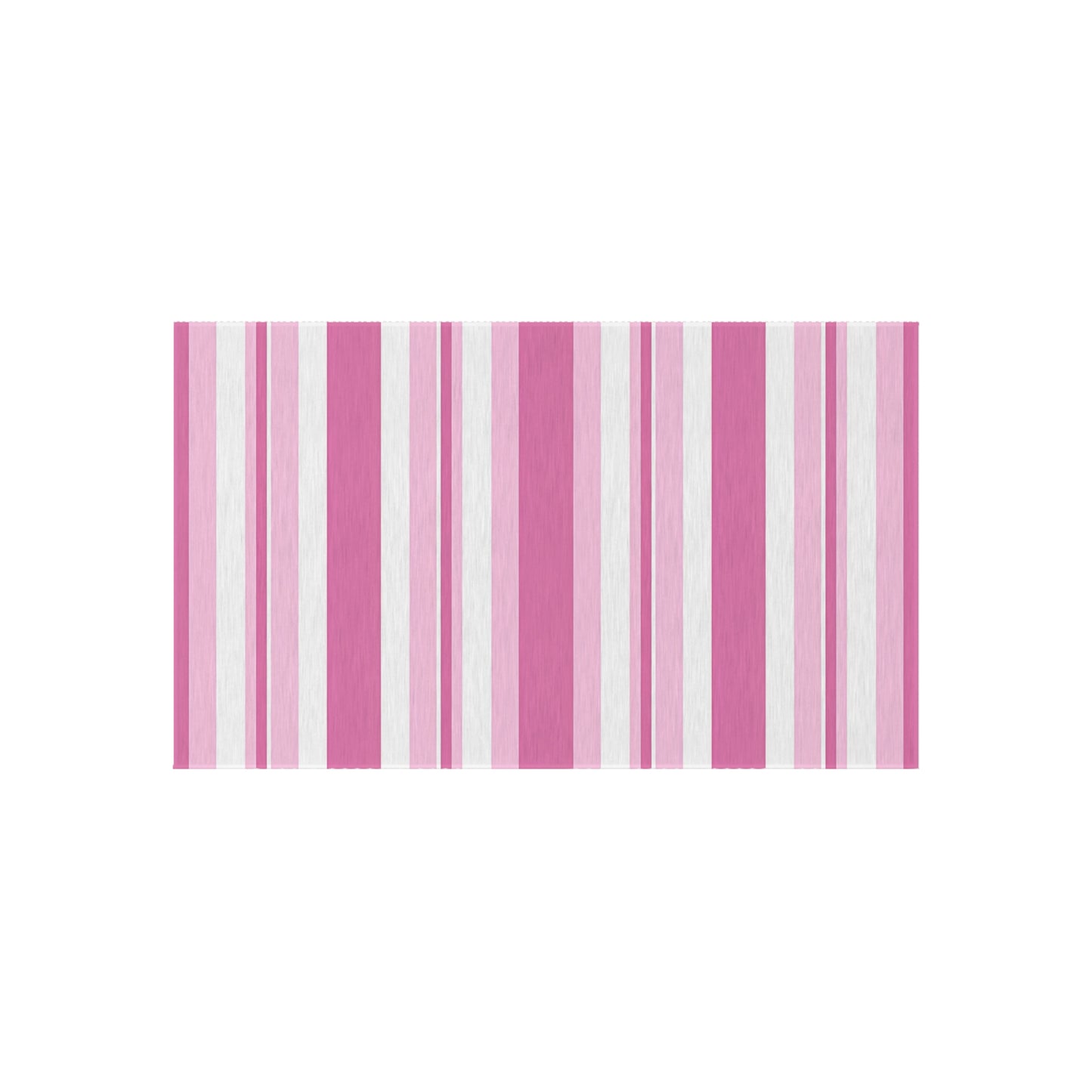 Pink Stripe Outdoor/Indoor Rug | Patio Mat, Waterproof Porch Rug