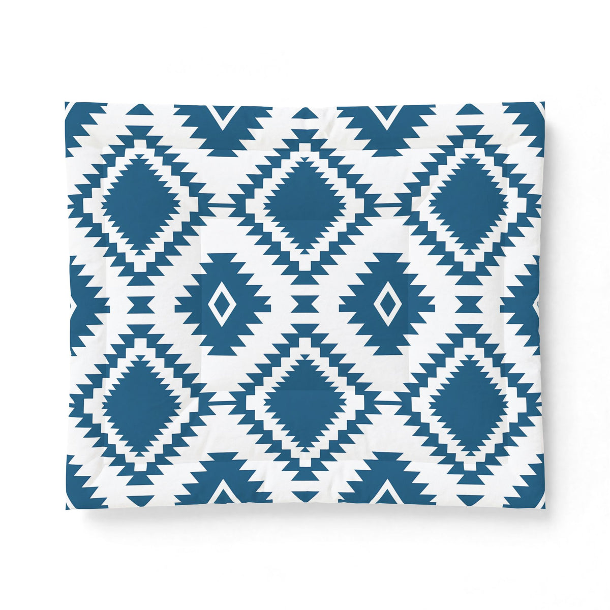 Blue Aztec Diamond Cotton Comforter | Southwestern Geometric Bedding
