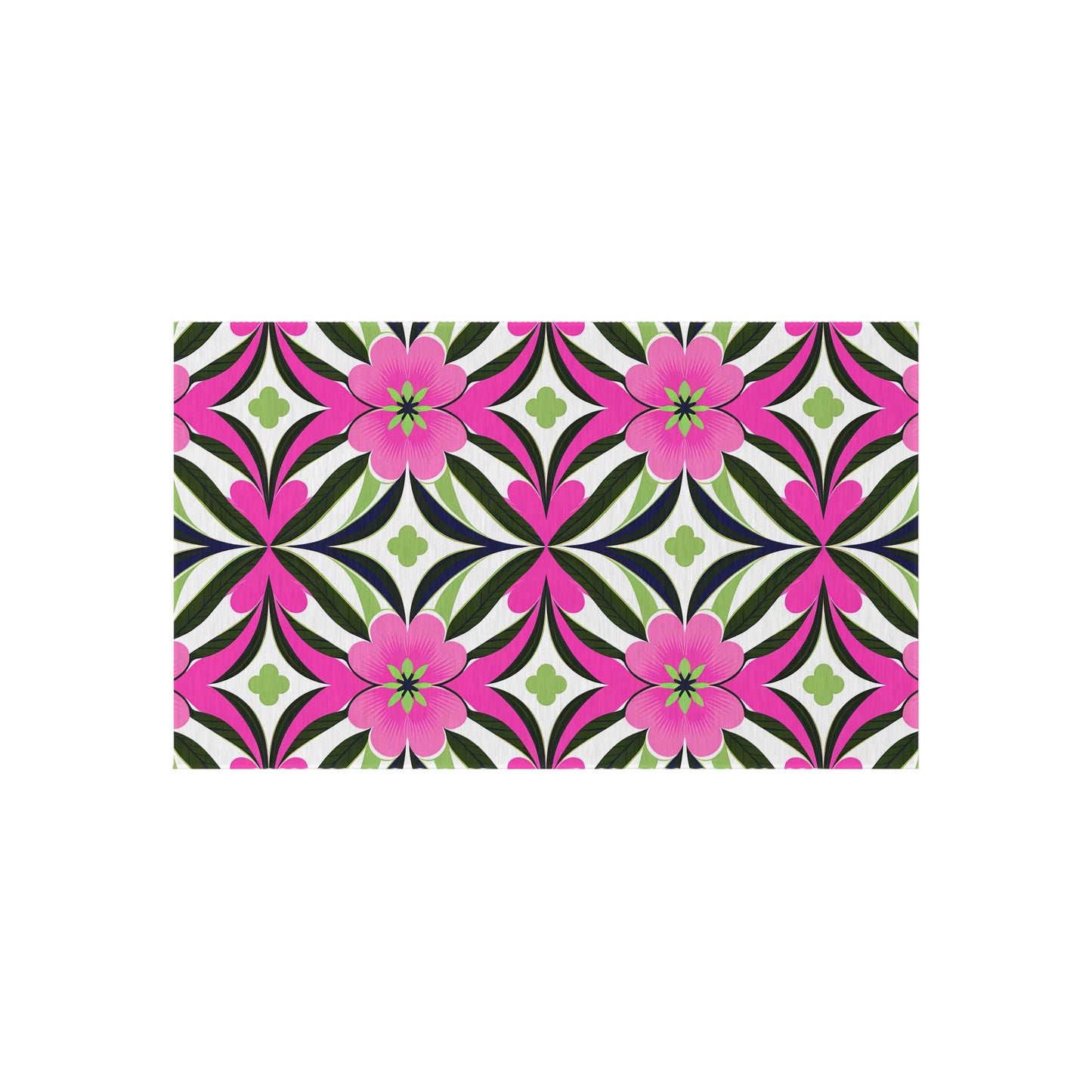 Vibrant Floral Outdoor Rug, Garden Mat, Patio Decor, Porch Rug, Boho Style, Summer Decoration, Outdoor Living