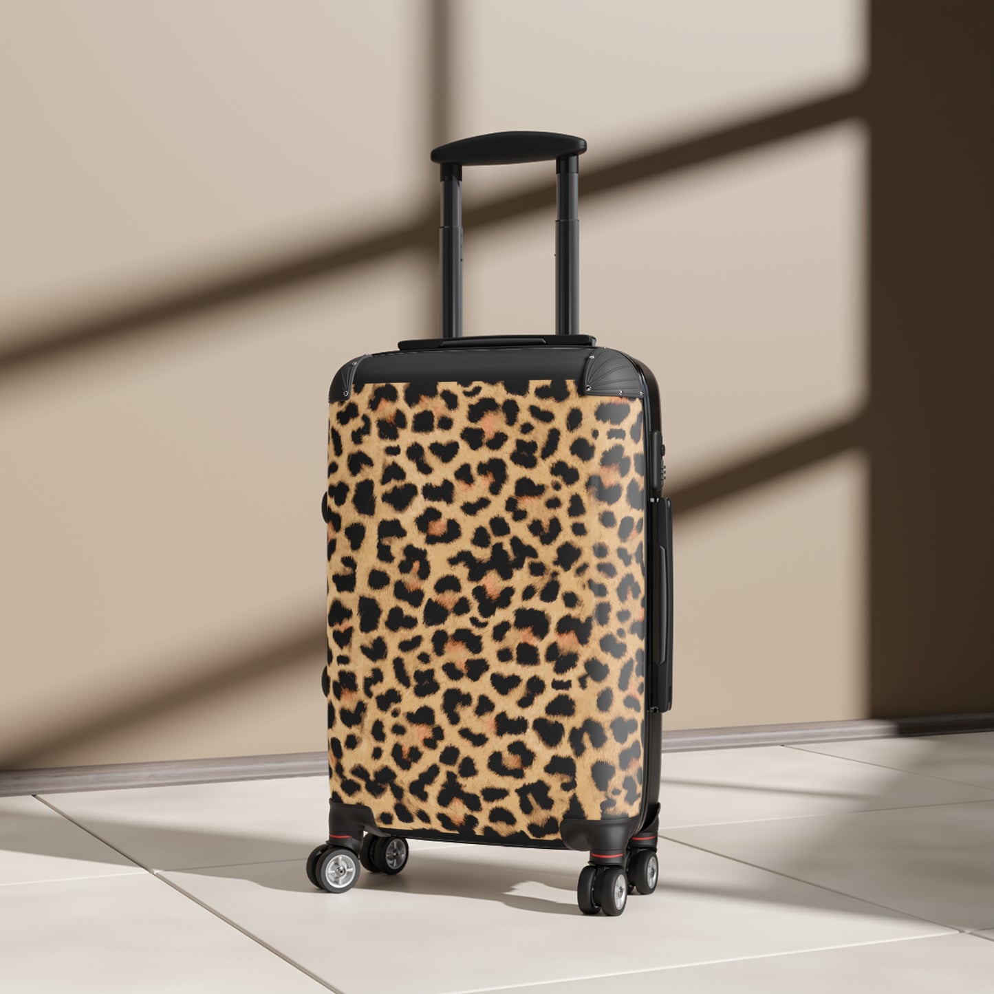 Leopard Print Suitcases in three sizes.