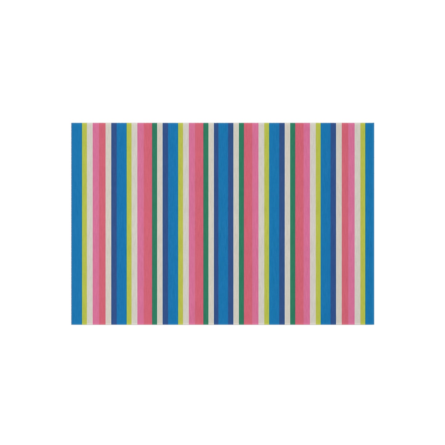 Colorful Stripe Pattern Outdoor/Indoor Rug | Waterproof Patio Mat