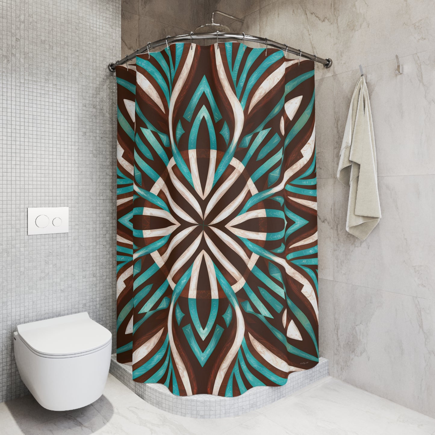 Boho Southwest Shower Curtain Eclectic Home Bathroom Accessory and Decor