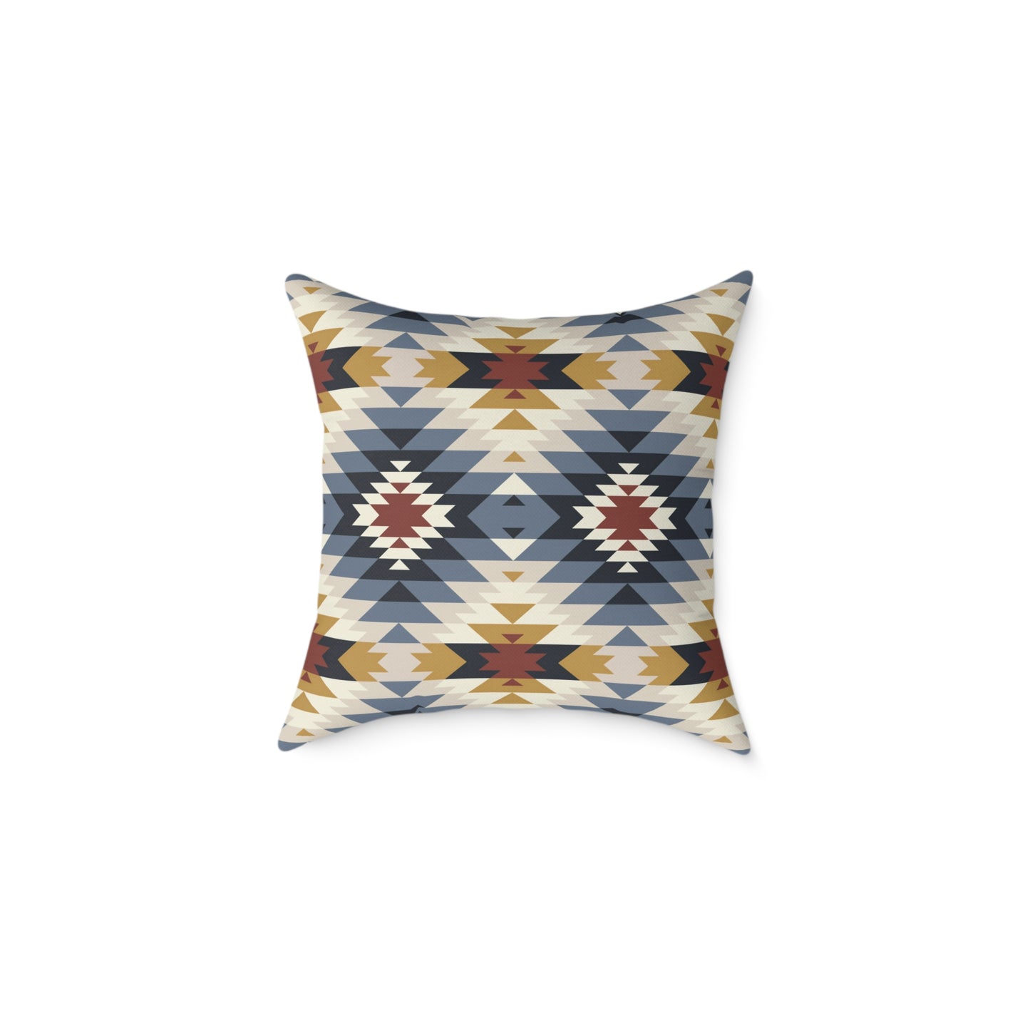 Southwestern Aztec Geometric Square Pillow | Canvas Pillow