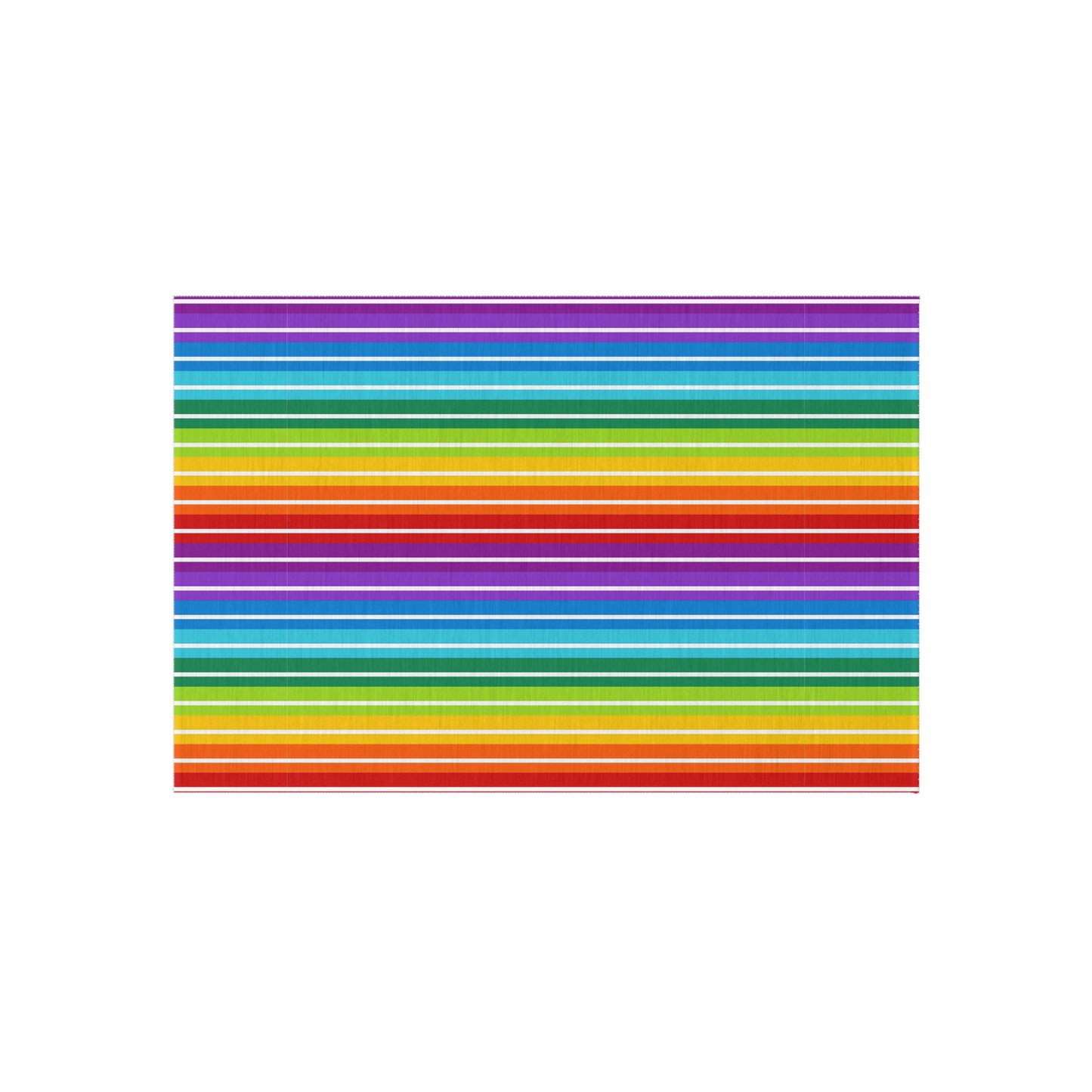 Rainbow Gay Pride Stripes Outdoor/Indoor Rug | Colorful Patio Mat