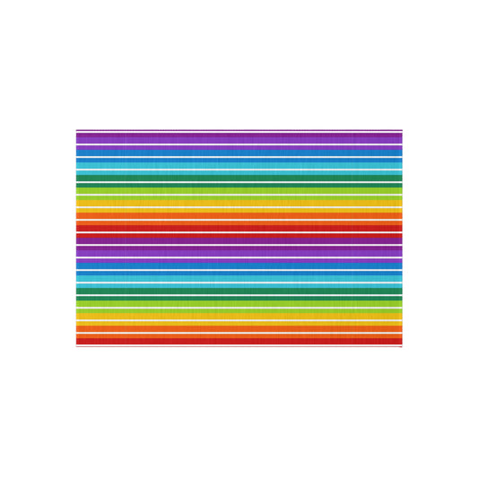 Rainbow Gay Pride Stripes Outdoor/Indoor Rug | Colorful Patio Mat