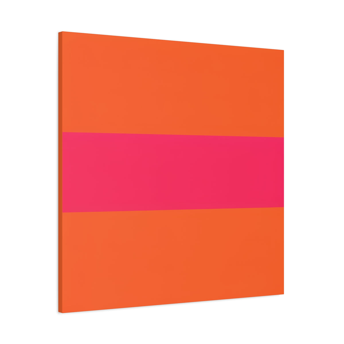 Copy of Bold Pink Stripe Orange Canvas Wall Art