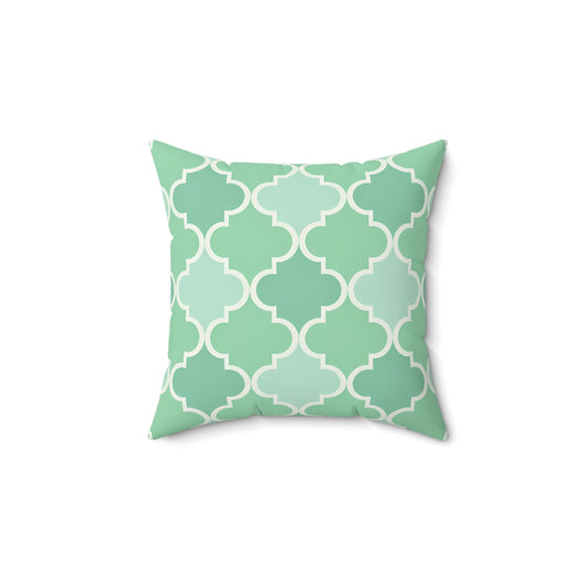 Mint Green Geometric Pillow, Modern Home Decor Cushion, Sofa Accent, Housewarming Gift, Boho Style Pillow, Living Room Decoration - LOLA VEGAS ART
