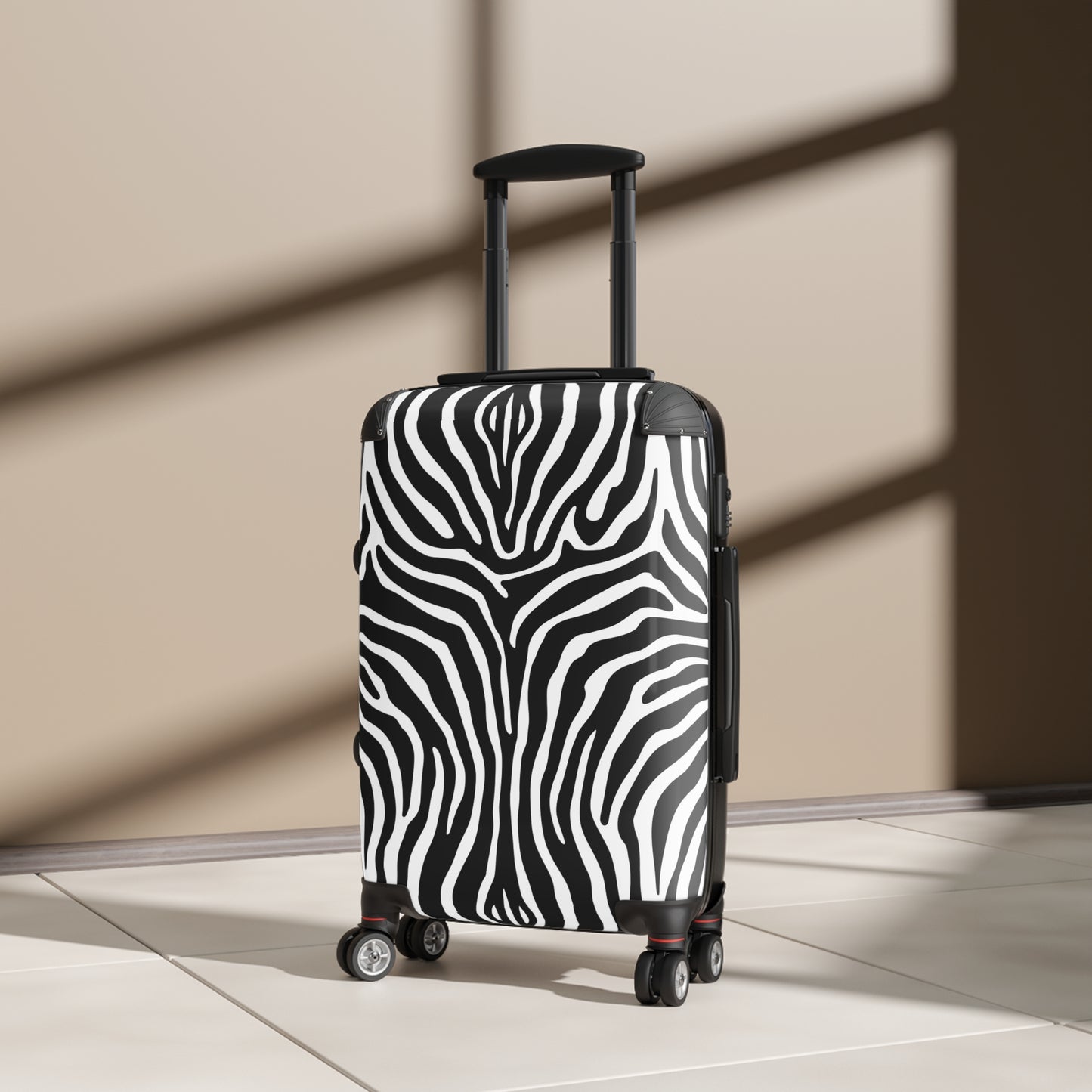 Zebra Stripe Pattern Suitcase | Rolling Luggage