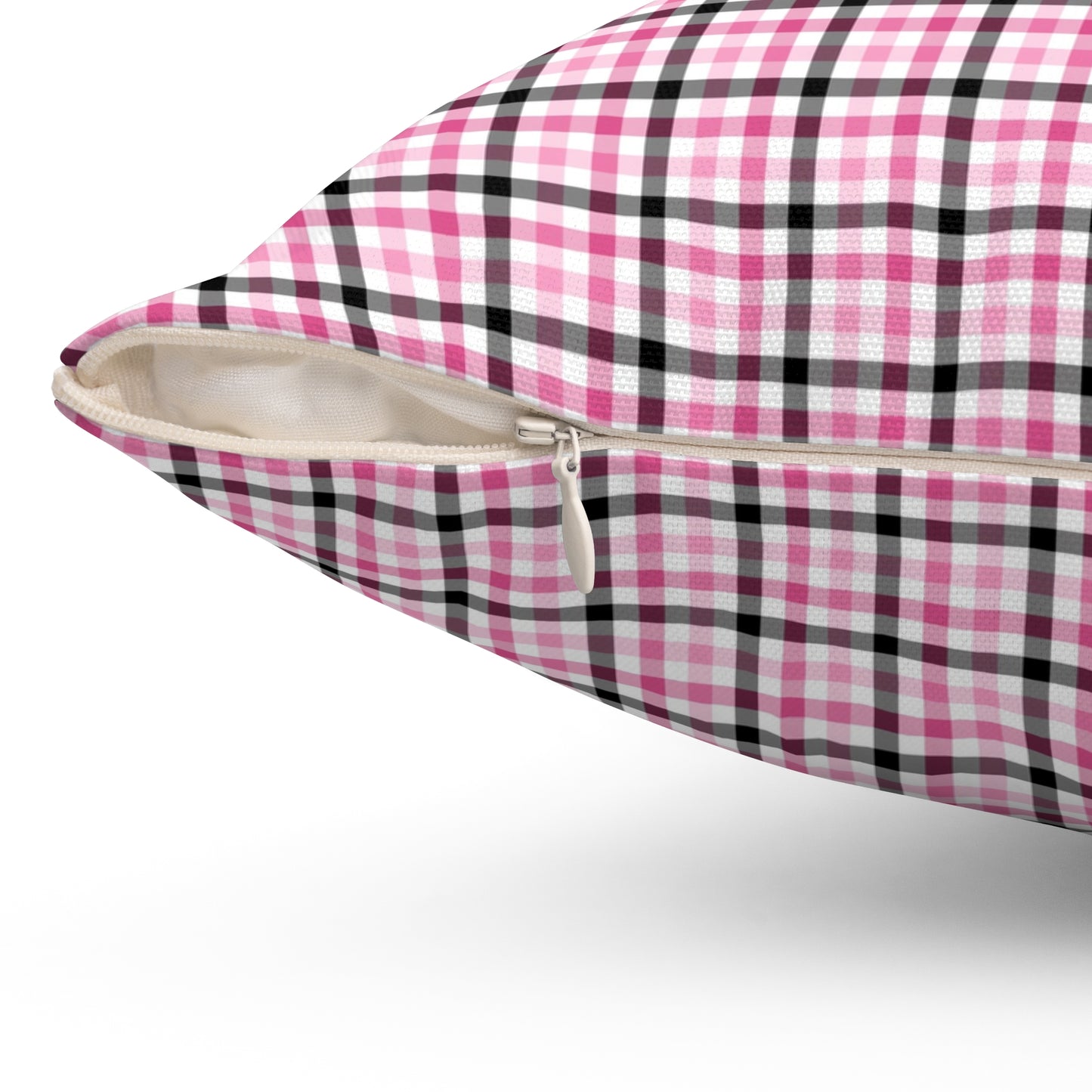 Chic Plaid Square Pillow, Cozy Home Decor, Modern Accent Cushion, Gift for Her, Spring Decor, Decorative Throw Pillow, Cottagecore