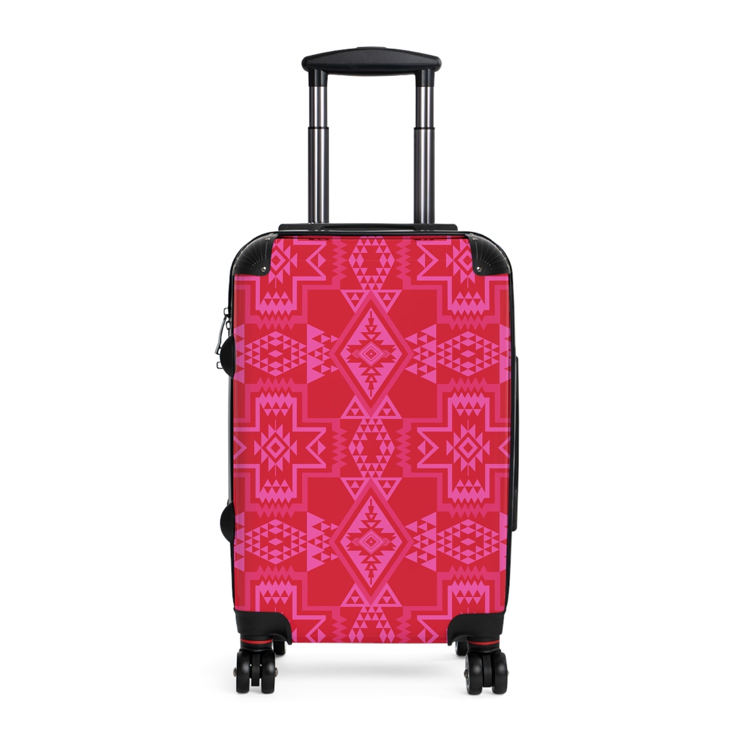 Red & Pink Aztec Geometric Pattern Suitcase | Travel Luggage Cover