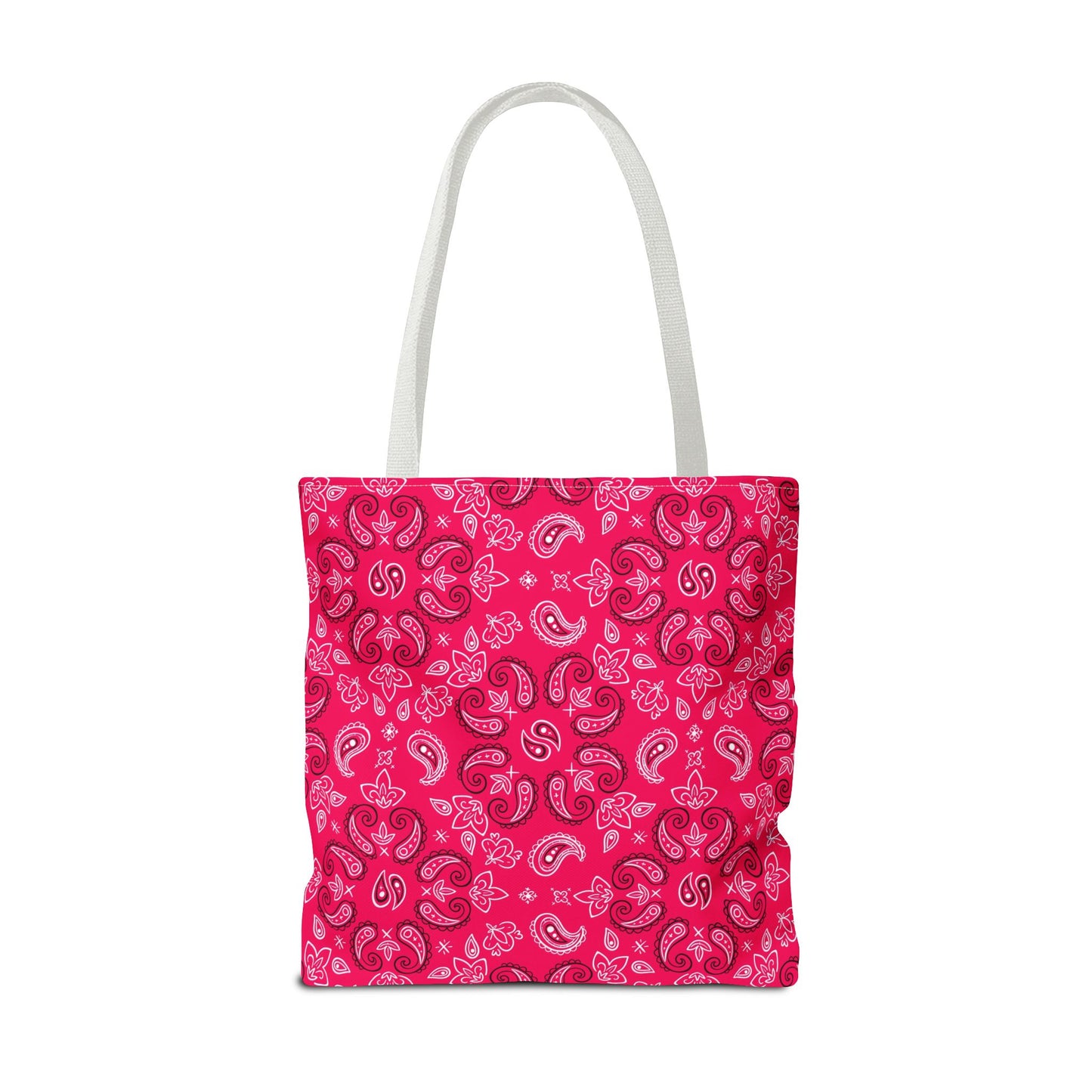 Rose-Red Paisley Pattern Tote Bag | All-Over Print