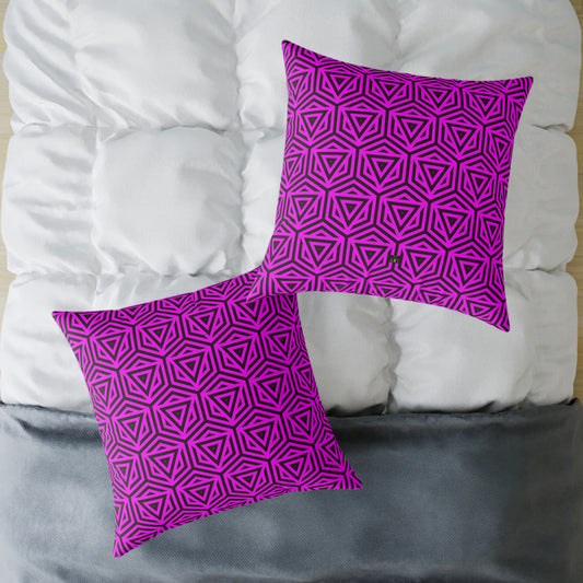 Magenta Pink Canvas  SquareThrow Pillow, Modern decor, Gift for home, Living room accessory, Cozy cushion, Colorful accent piece