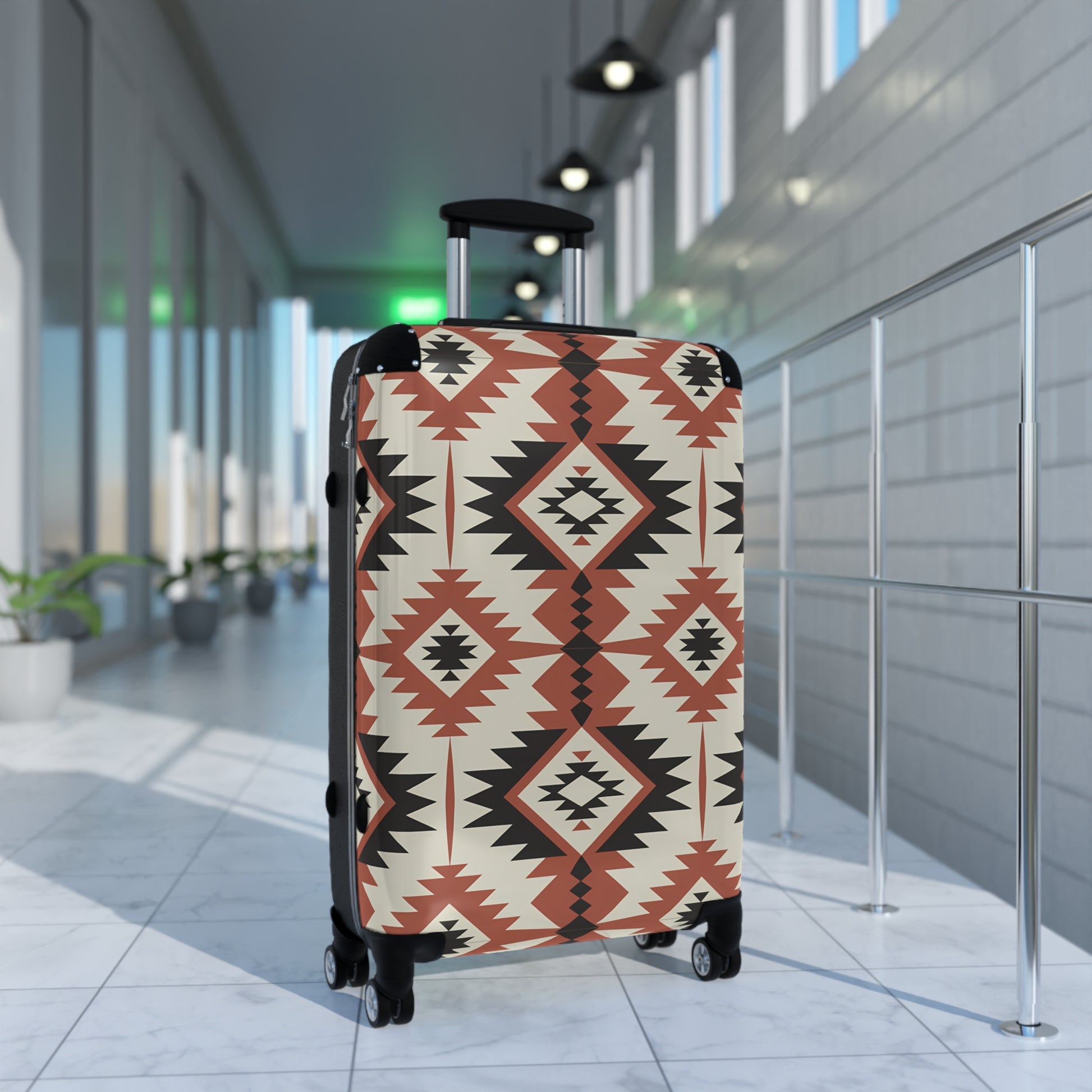 Bohemian Patterned Suitcase, Travel Luggage, Unique Gift for Travelers, Vacation Gear, Stylish Rolling Bag, Adventure Ready - LOLA VEGAS ART