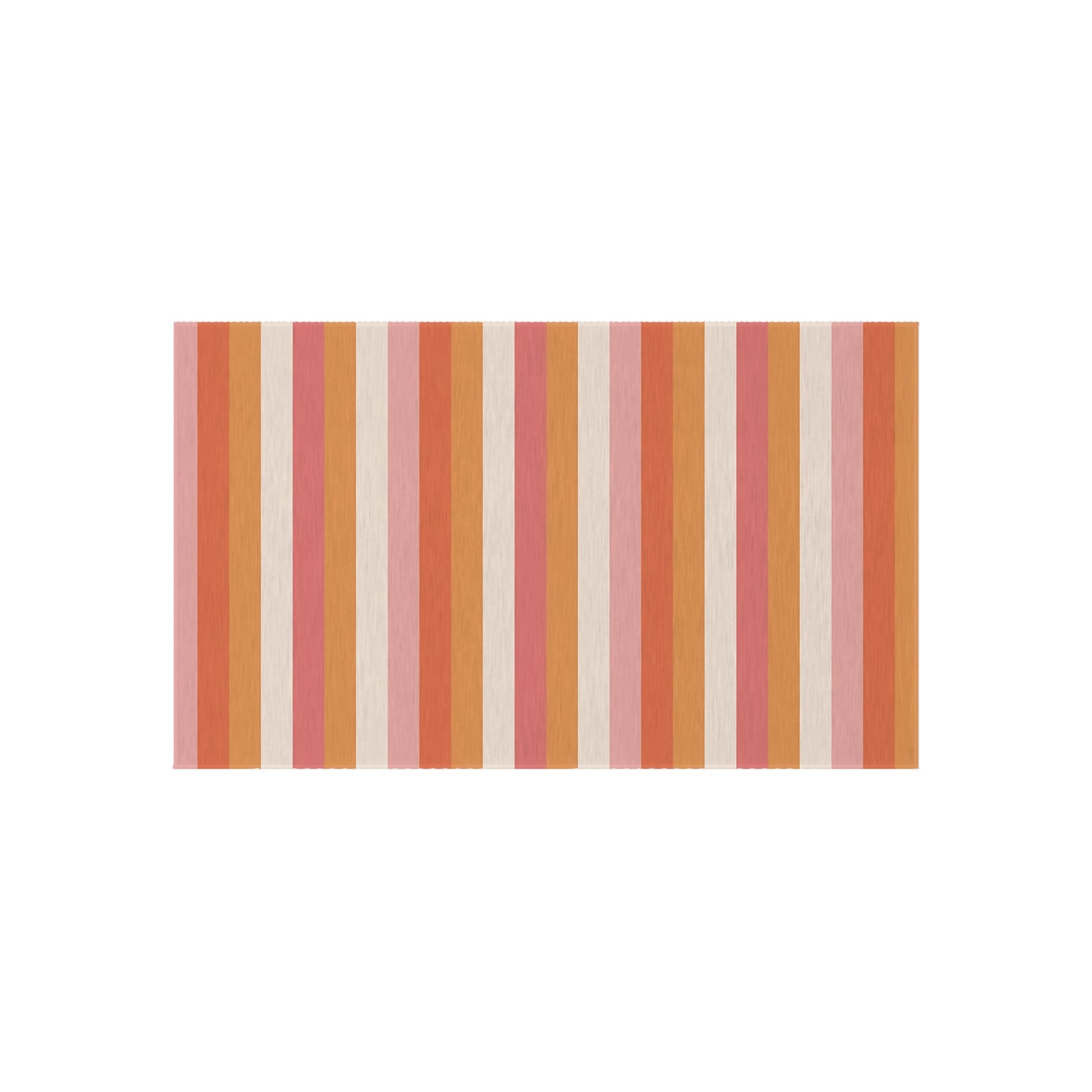 Sunset Stripe Outdoor Rug | Striped Patio Rug, Orange Pink Creme