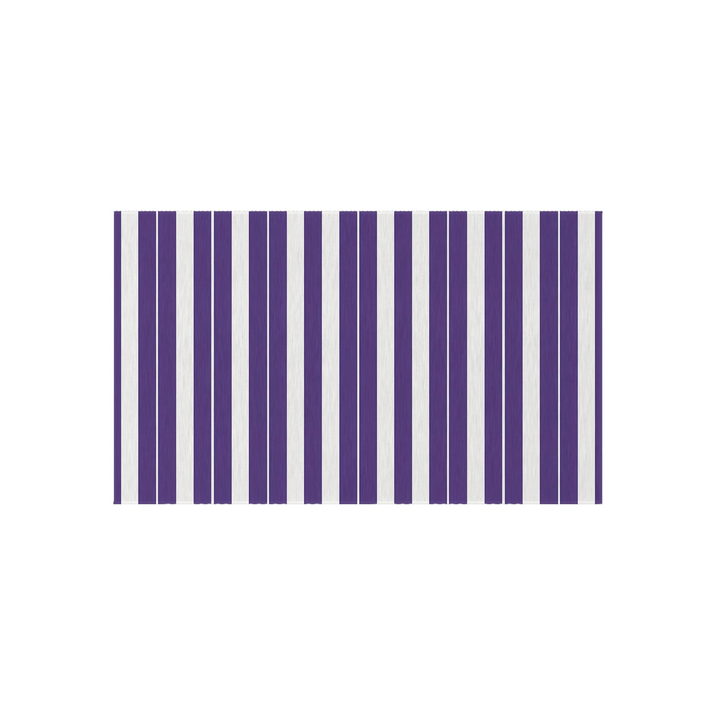 Purple White Stripe Outdoor/Indoor Rug | Patio Mat, Weather-Resistant Striped Doormat