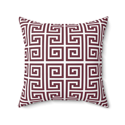 Burgundy Stylish Geometric Throw Pillow for Cozy Living Spaces, Home Decor, Couch Cushion, Modern Accent Pillow, Gift Idea