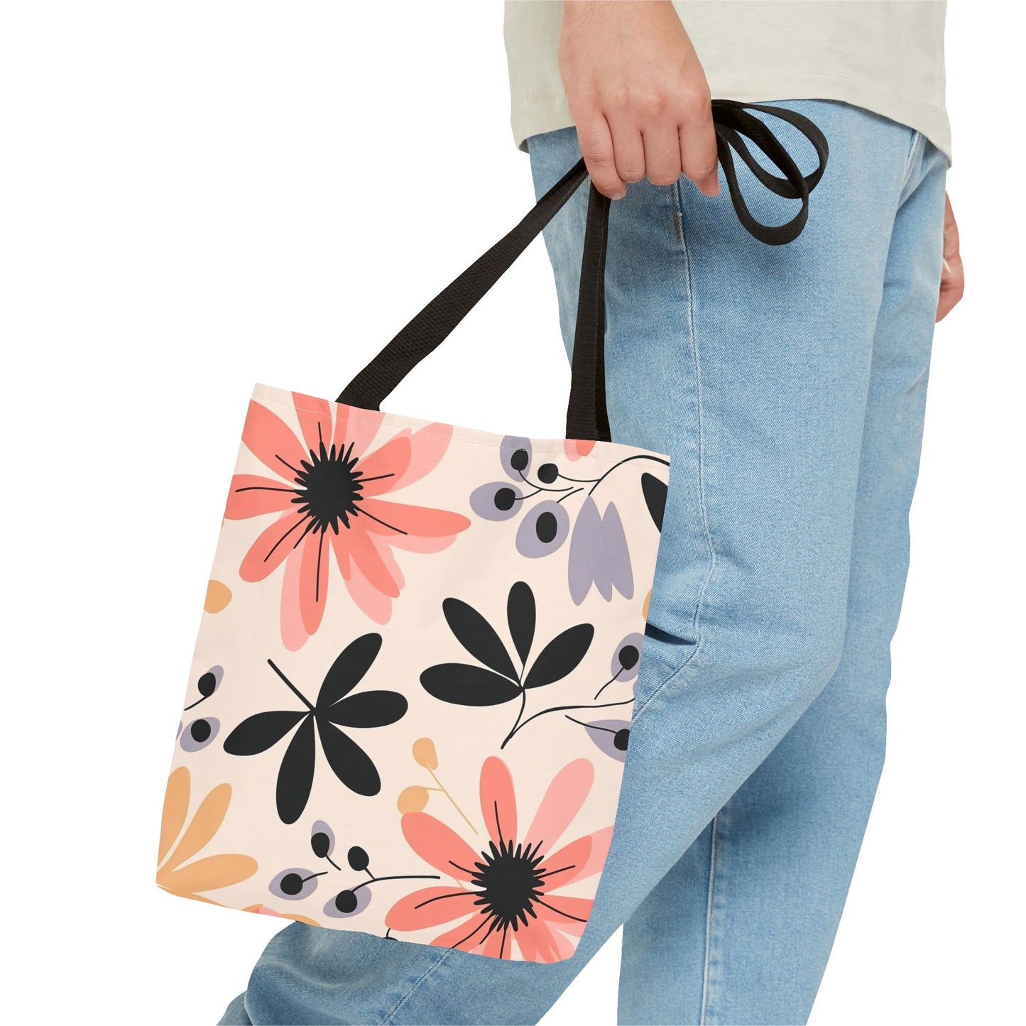 Floral Tote Bag, Chic Shopping Bag, Beach Bag, Eco-Friendly Gift, Flower Power Accessories, Flower Tote bag,