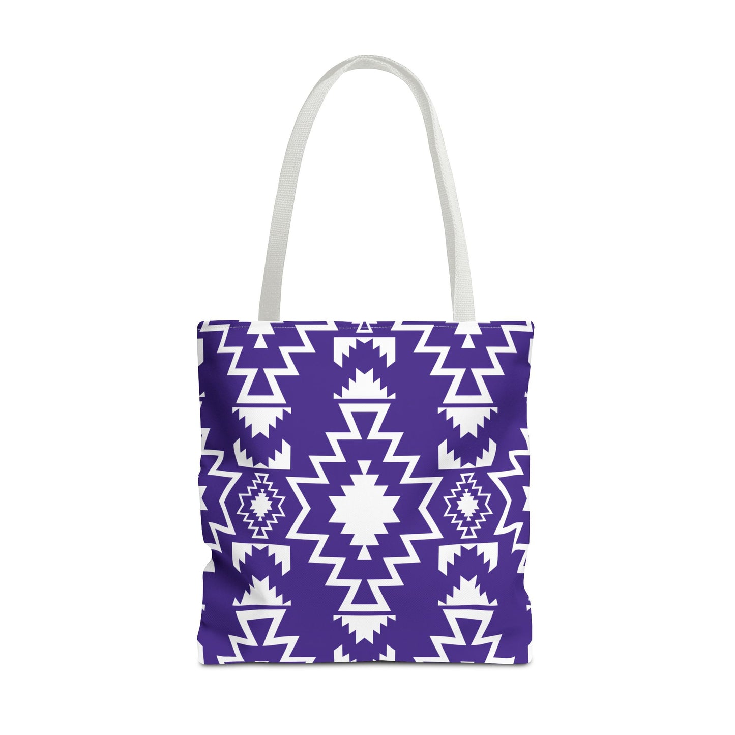 Purple and White Boho Chic Tote Bag | Purple Tribal Pattern | Eco-Friendly, Shopping Bag, Beach Tote, Gym Bag, Gift for Her, Southwestern