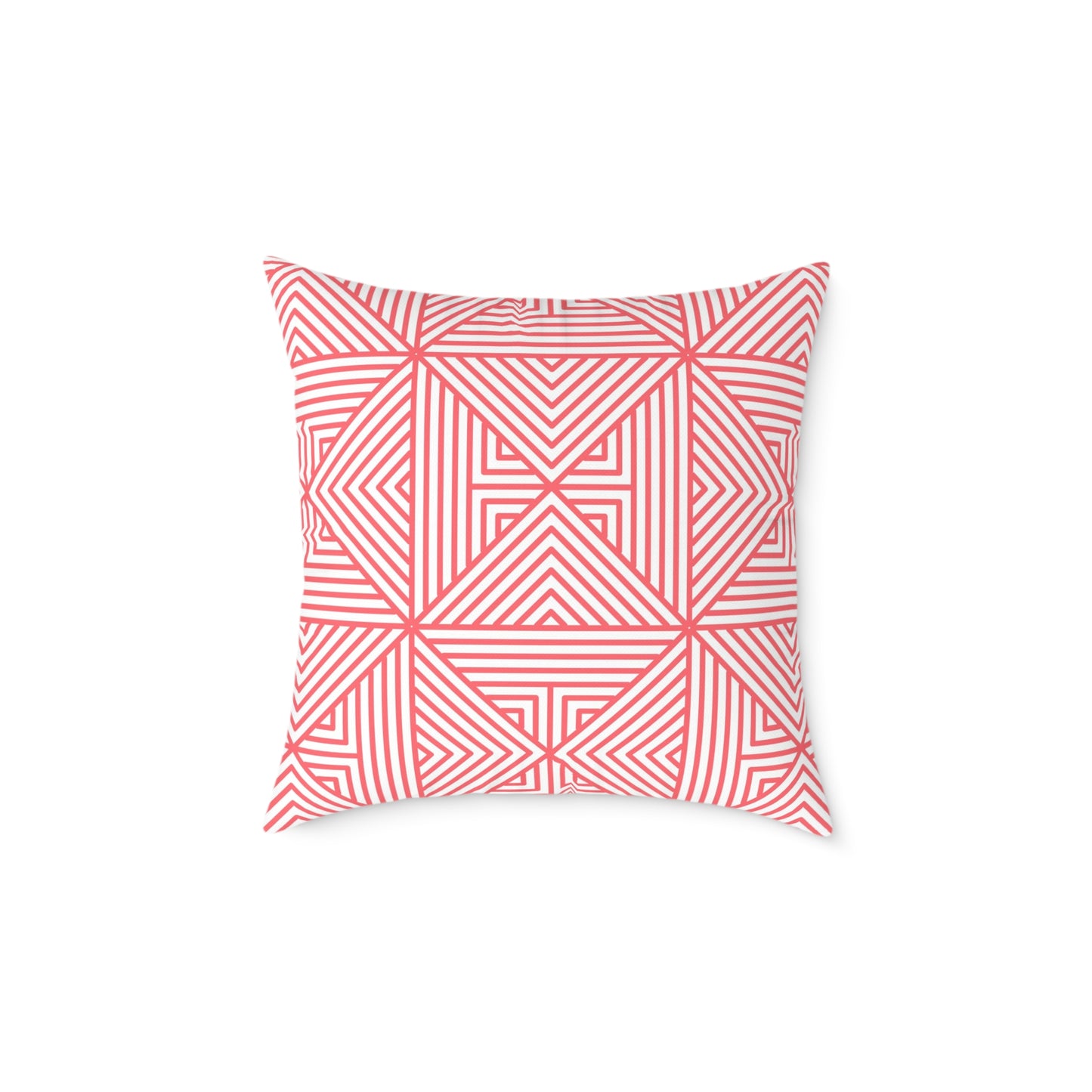 Geometric Coral Maze Pattern Pillow | Square Throw Pillow, Modern Home Decor, Accent Cushion, Stylish Gift, Couch Pillow, Boho Pillow