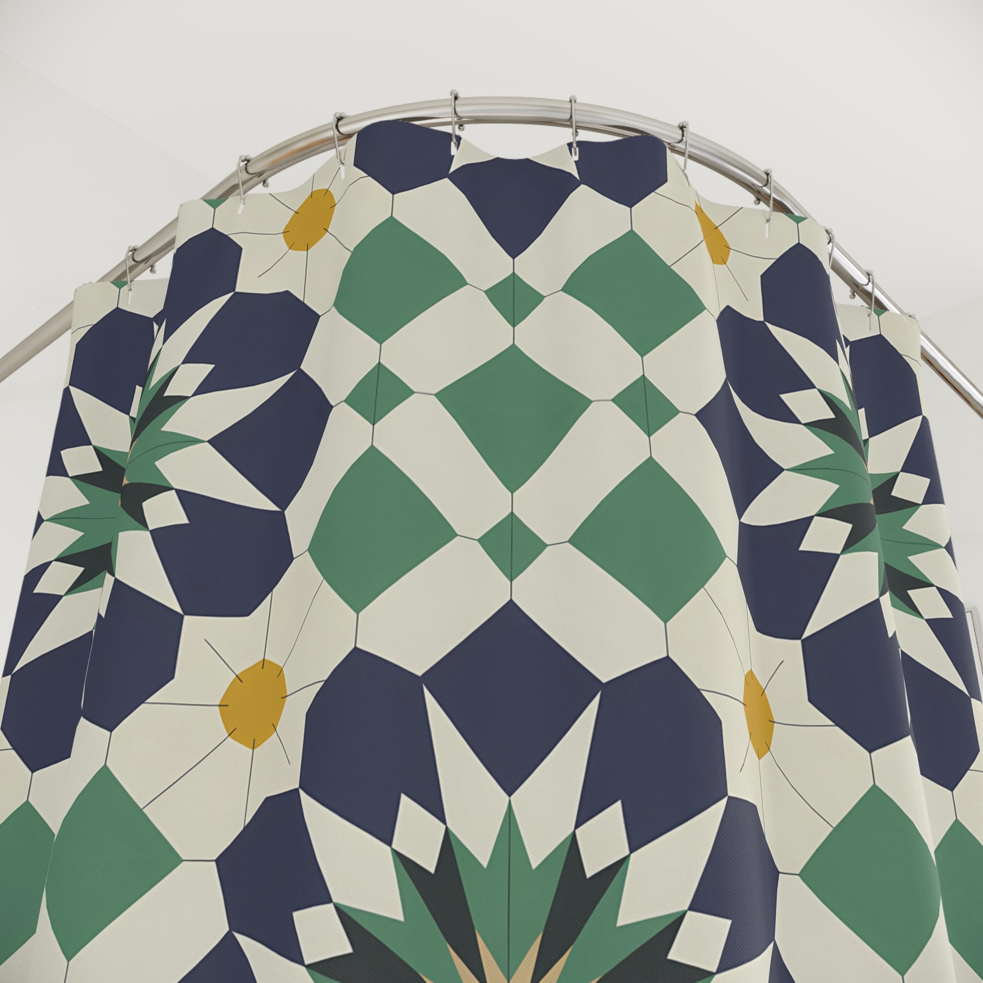 Bohemian Shower Curtain - Floral Pattern, Bathroom Decor, Unique Gift, Home Styling, Modern Design, Midcentury Modern Decor - LOLA VEGAS ART