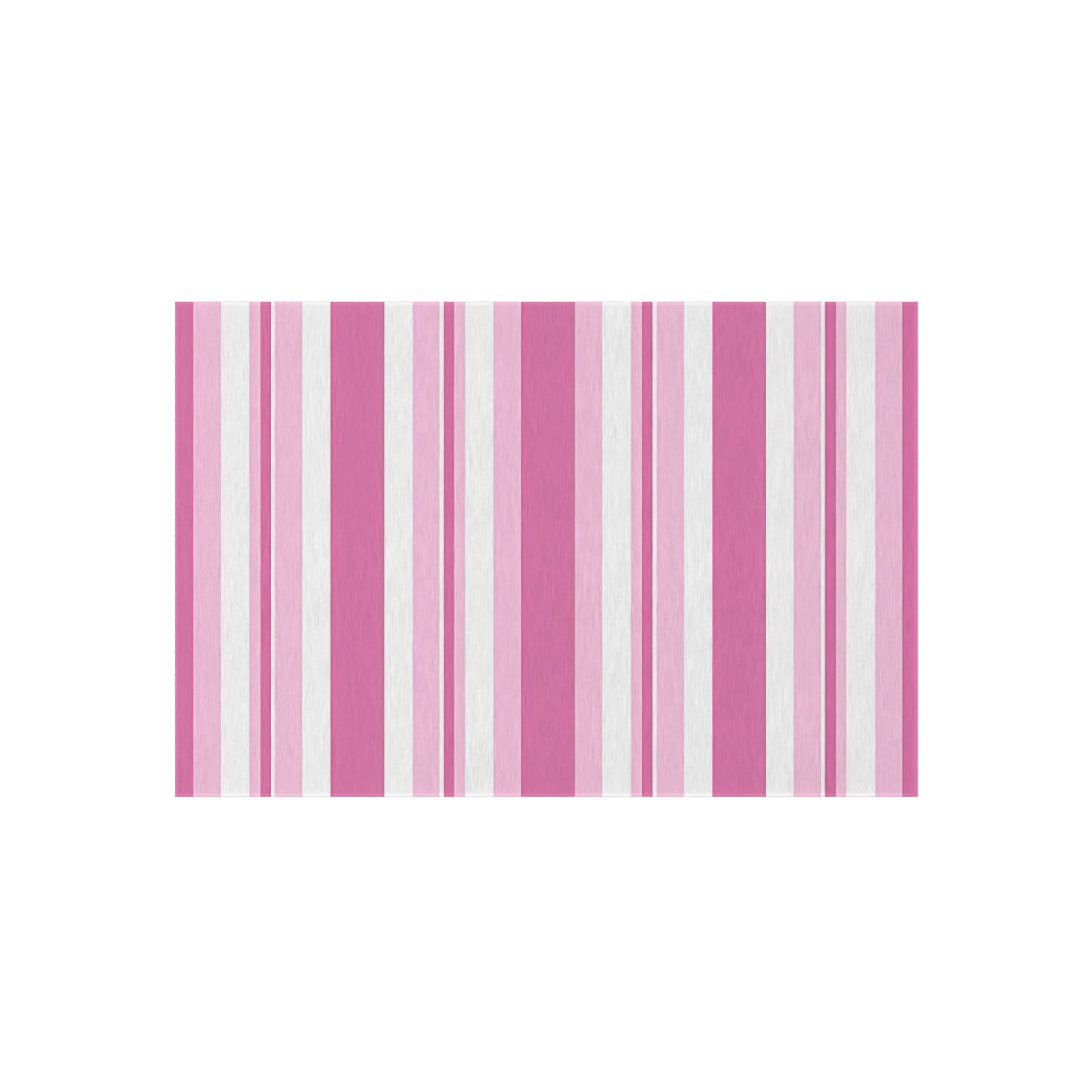 Pink Stripe Outdoor/Indoor Rug | Patio Mat, Waterproof Porch Rug