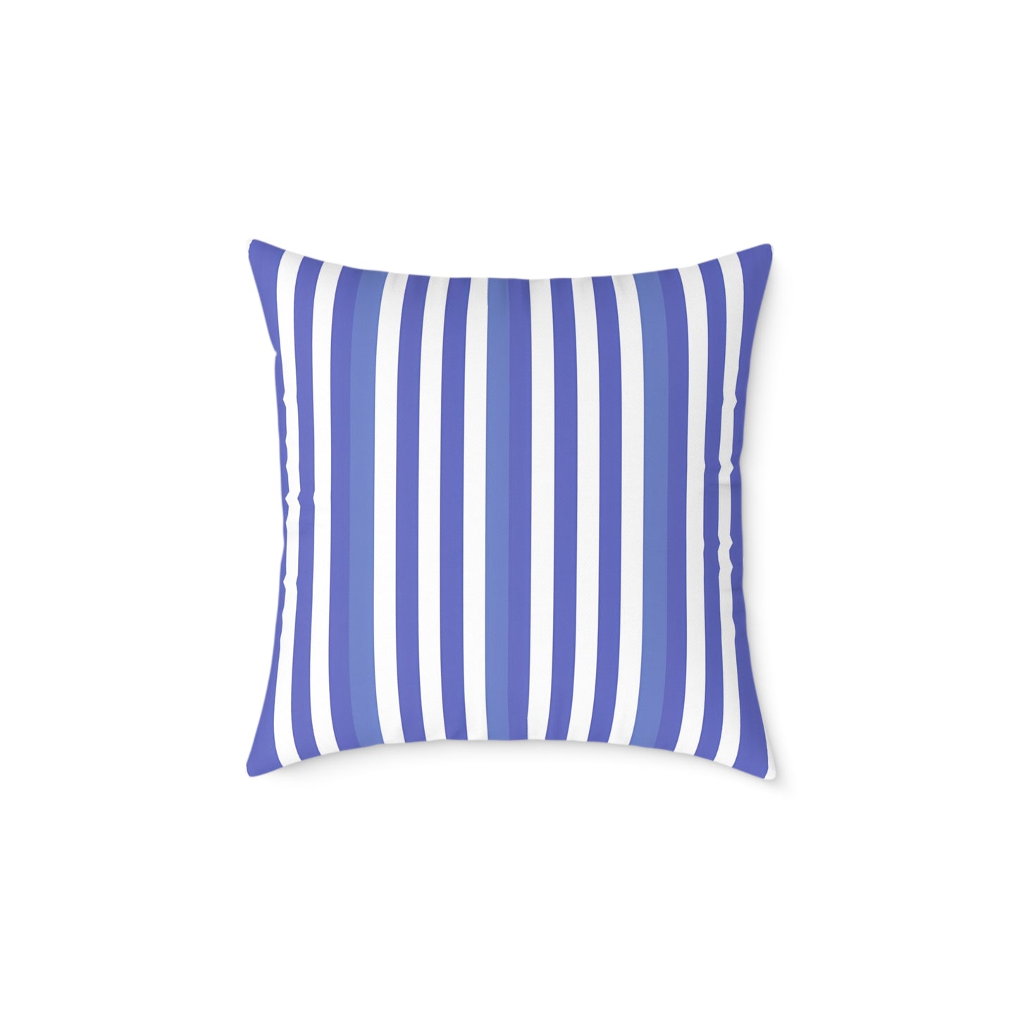 Periwinkle Purple White Vertical Stripe Pillow | Coastal Nautical Cushion Cover